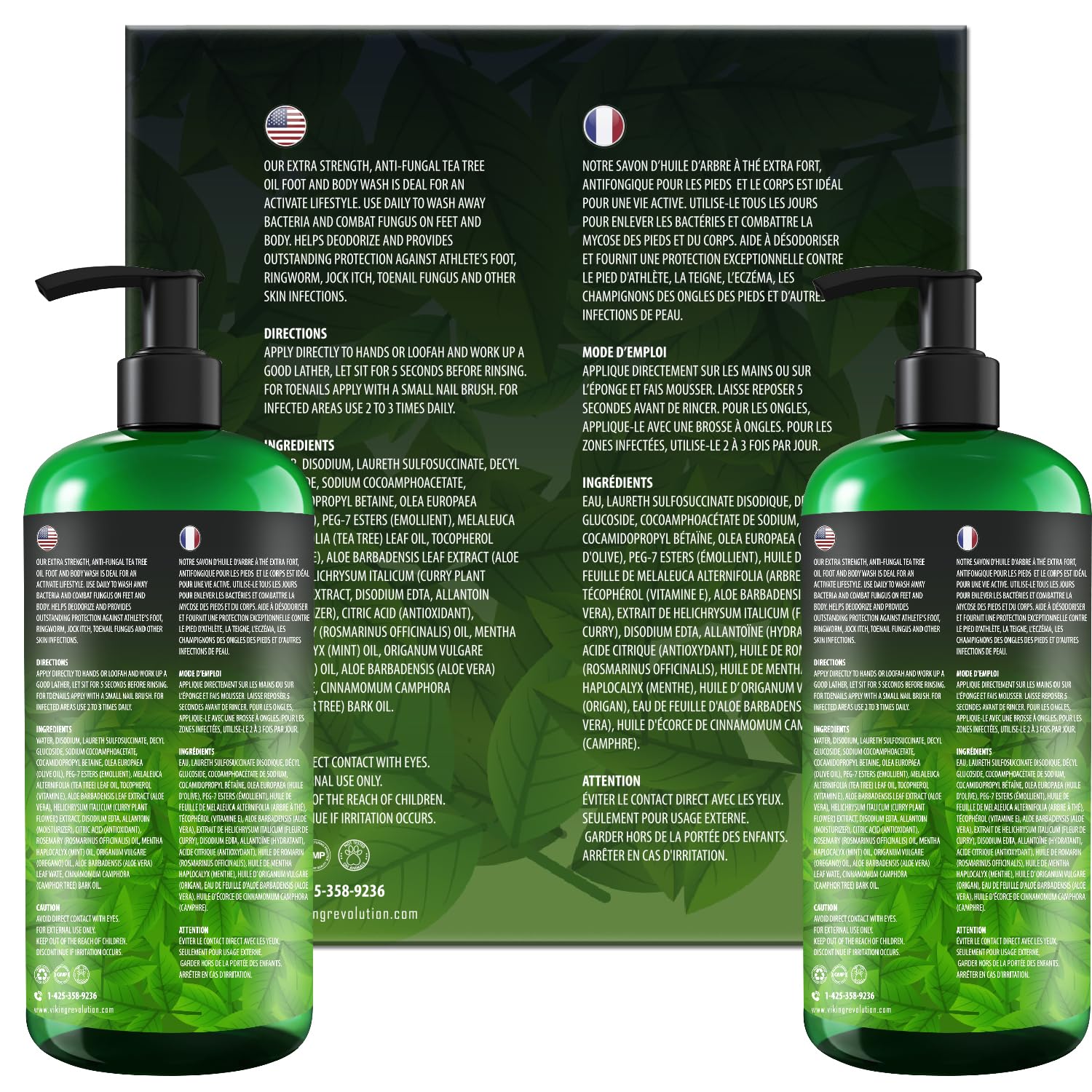 Foto 8 pulgar | Gel De Baño Viking Revolution Con Aceite De Árbol De Té Para Hombre, Paquete De 2 - Venta Internacional.