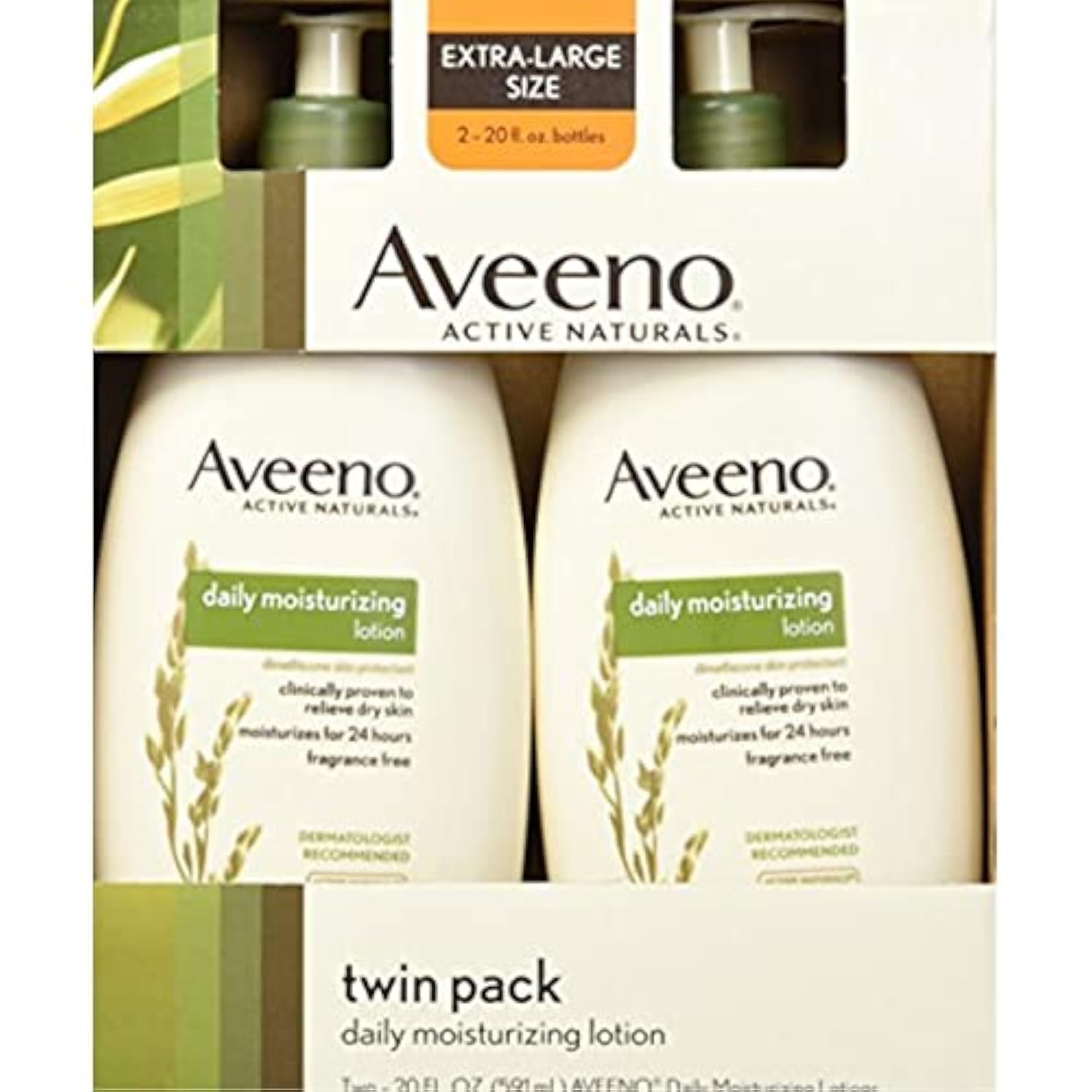 Loción Hidratante Aveeno Active Naturals 2 Frascos de 300 ml C/U - Venta Internacional