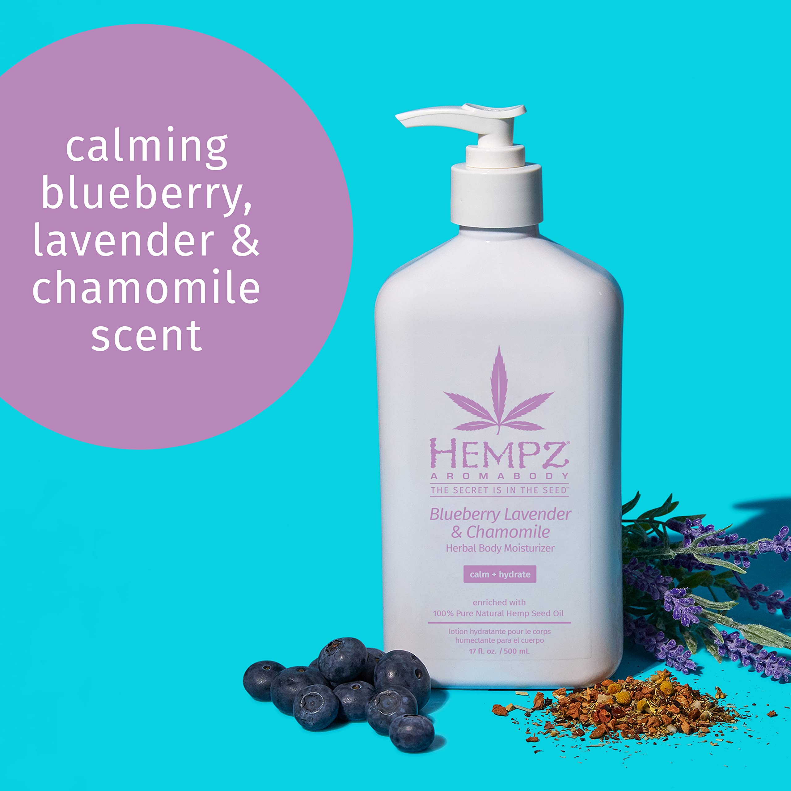Foto 3 pulgar | Hidratante Corporal Hempz Blueberry Lavender & Chamomile 500 Ml - Venta Internacional.