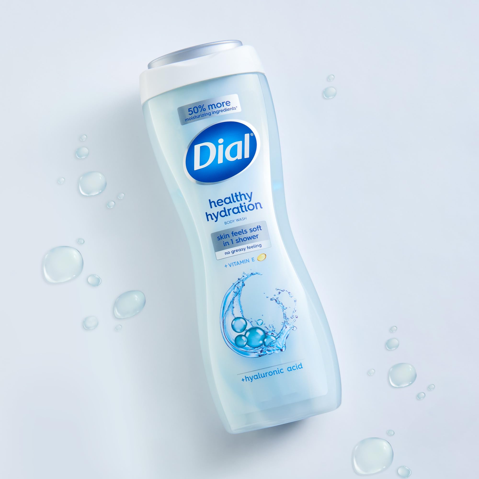 Foto 3 pulgar | Gel De Baño Dial Healthy Hydration Con Ácido Hialurónico 480 Ml X 4 - Venta Internacional.