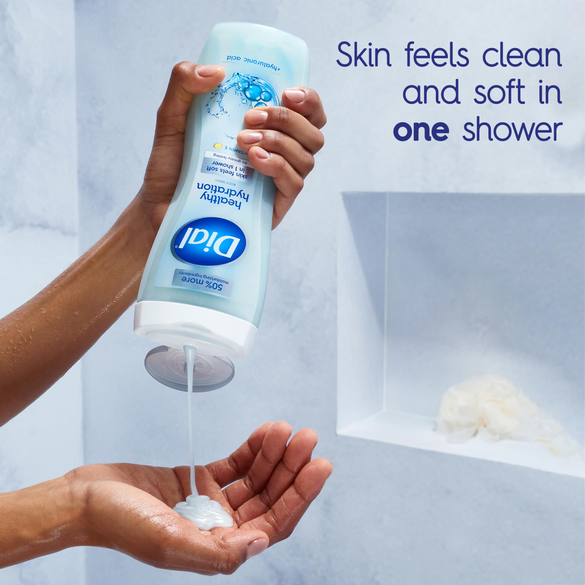 Foto 4 pulgar | Gel De Baño Dial Healthy Hydration Con Ácido Hialurónico 480 Ml X 4 - Venta Internacional.