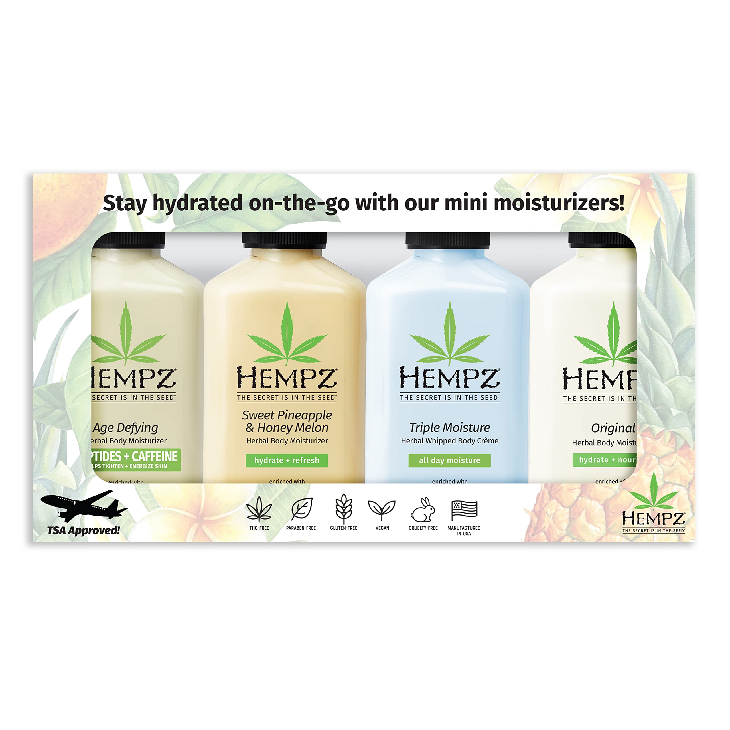 Miniset De Loción De Regalo Hempz Everyday Favorities, 66 Ml, 4 Unidades - Venta Internacional.