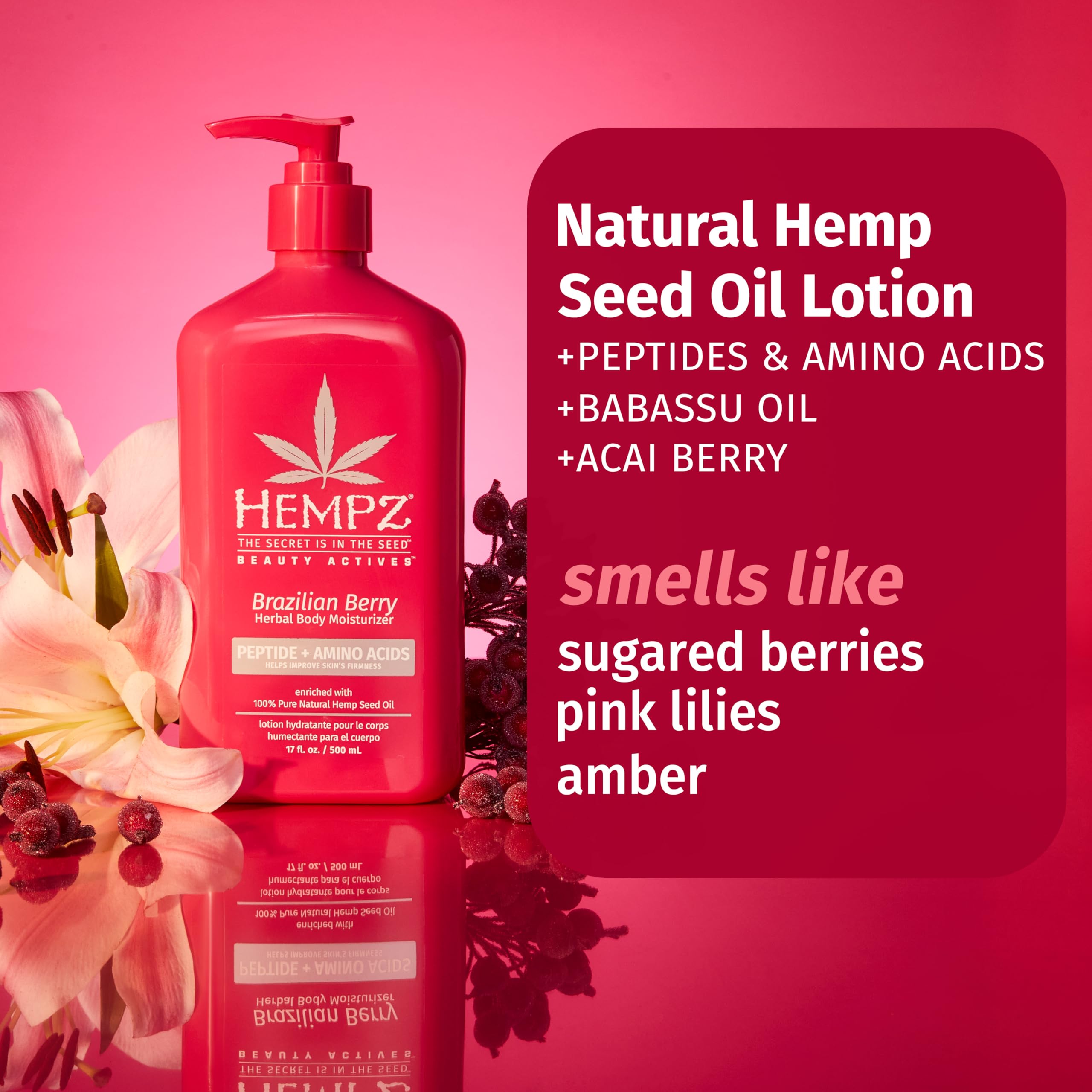 Foto 4 pulgar | Loción Hidratante Hempz Brazilian Berry Beauty 500 Ml - Venta Internacional.