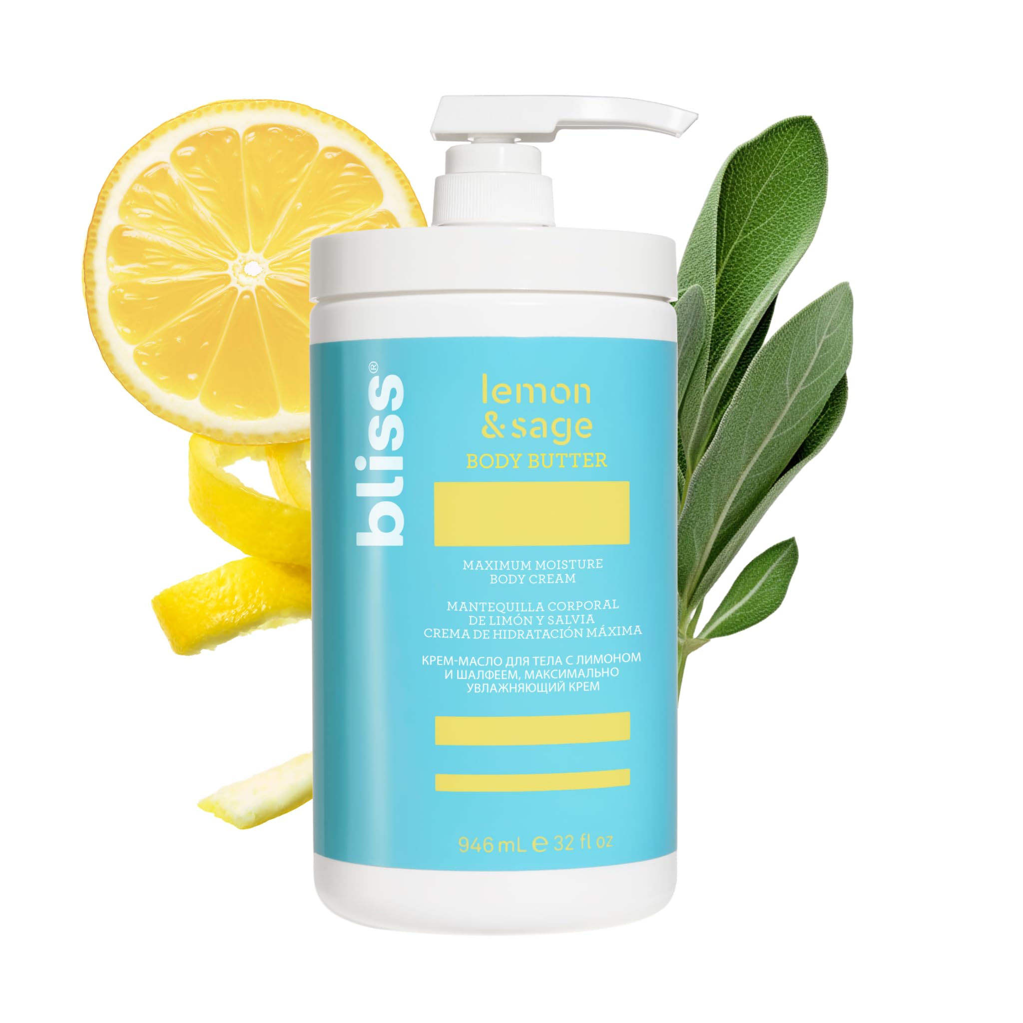 Loción Corporal Bliss Lemon And Sage Maximum Moisture 946ml - Venta Internacional.