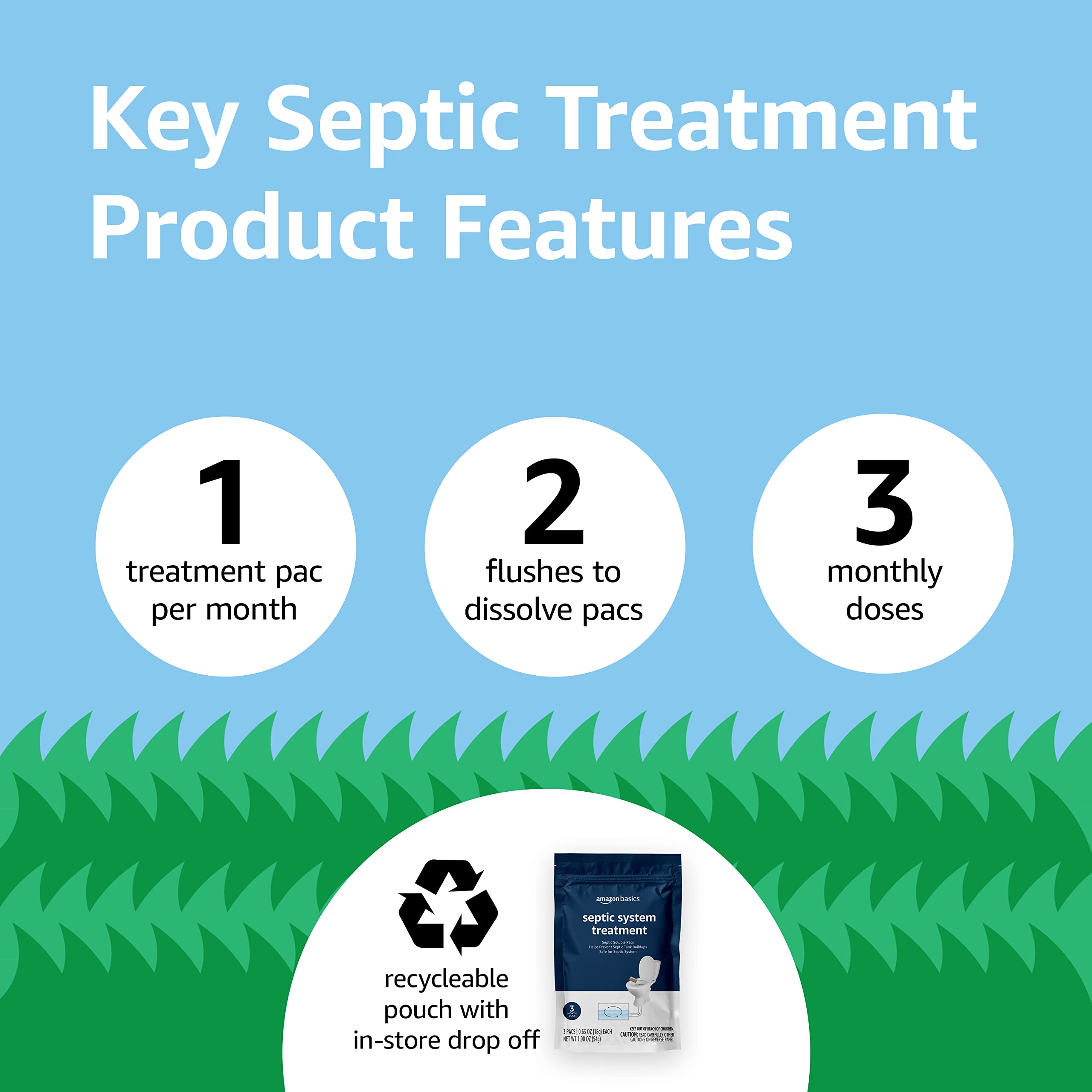 Foto 3 | Tratamiento Séptico Amazon Basics para Baño-Venta Internacional