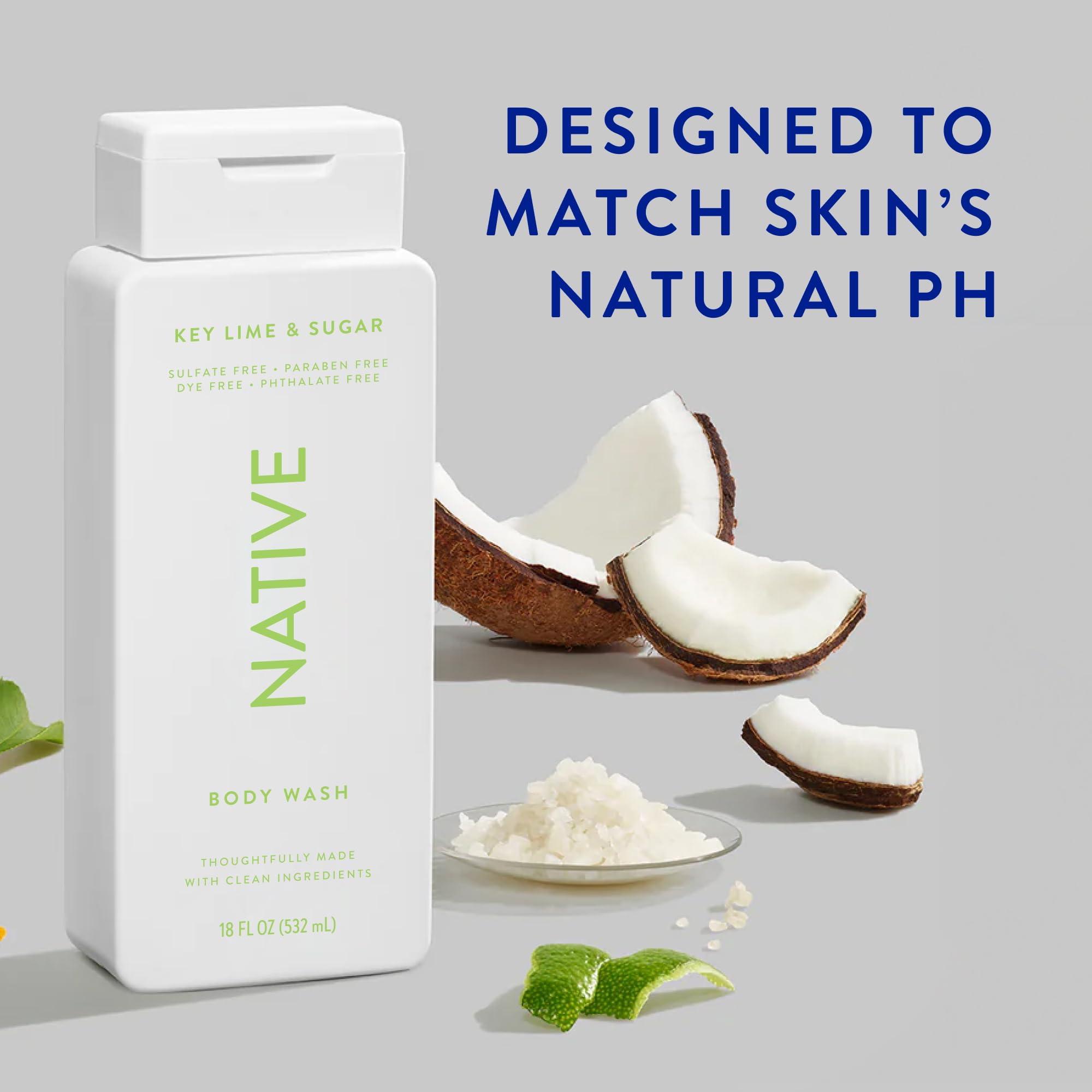 Foto 2 | Gel De Baño Native Key Lime & Sugar 532 Ml, Paquete De 2 - Venta Internacional.