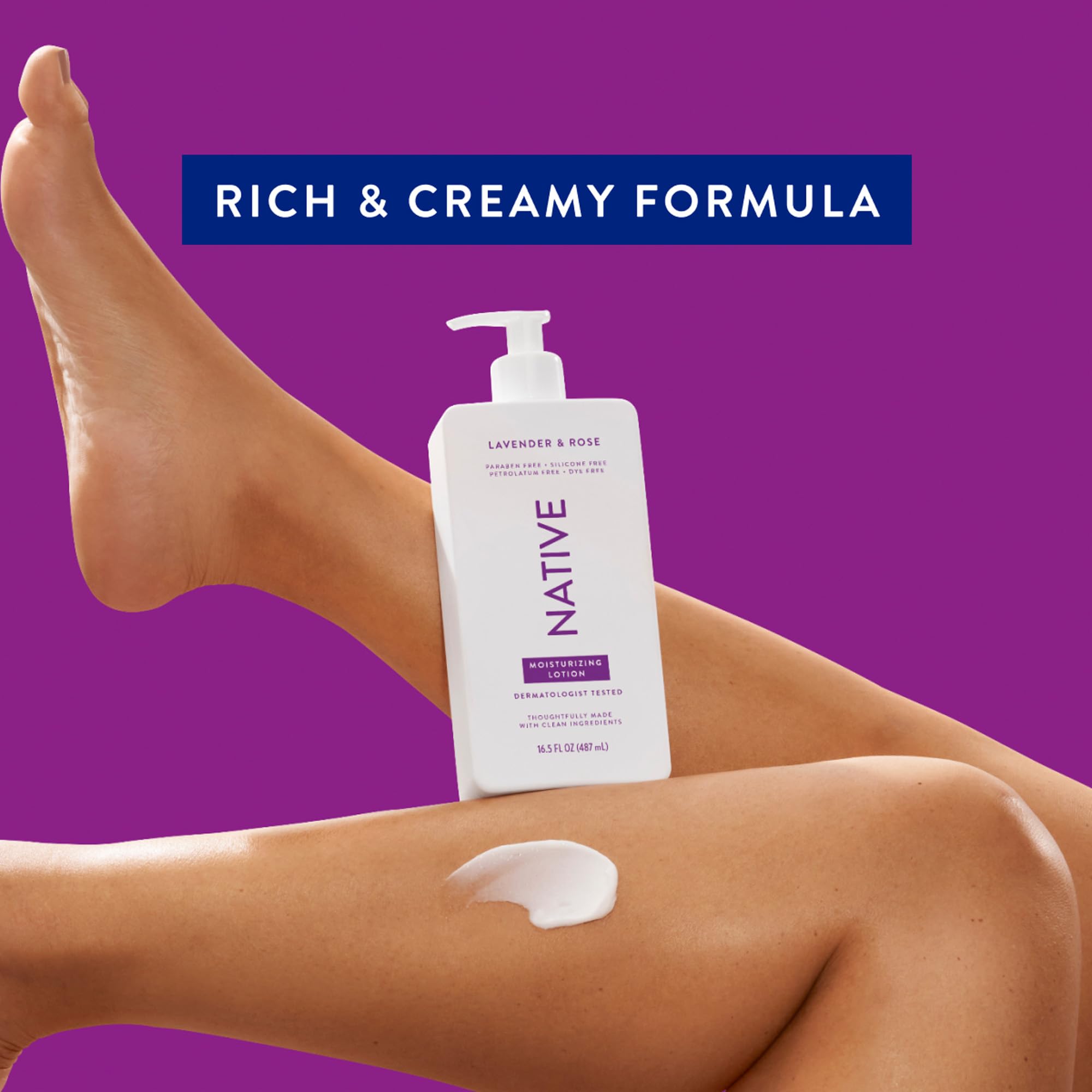 Foto 4 pulgar | Loción Corporal Native Restaura La Piel Seca Con Lavanda Y Rosa, 490 Ml - Venta Internacional.