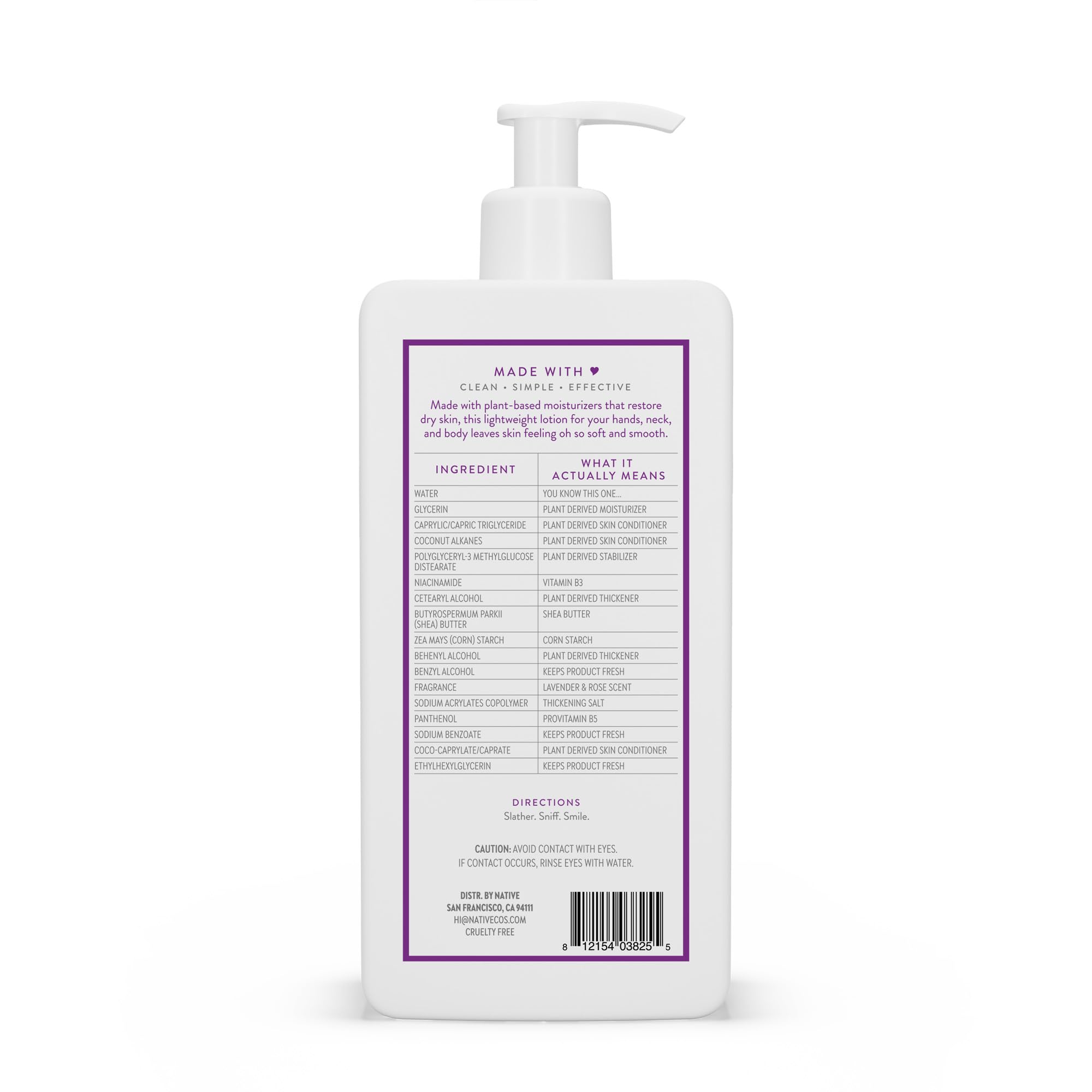 Foto 7 pulgar | Loción Corporal Native Restaura La Piel Seca Con Lavanda Y Rosa, 490 Ml - Venta Internacional.
