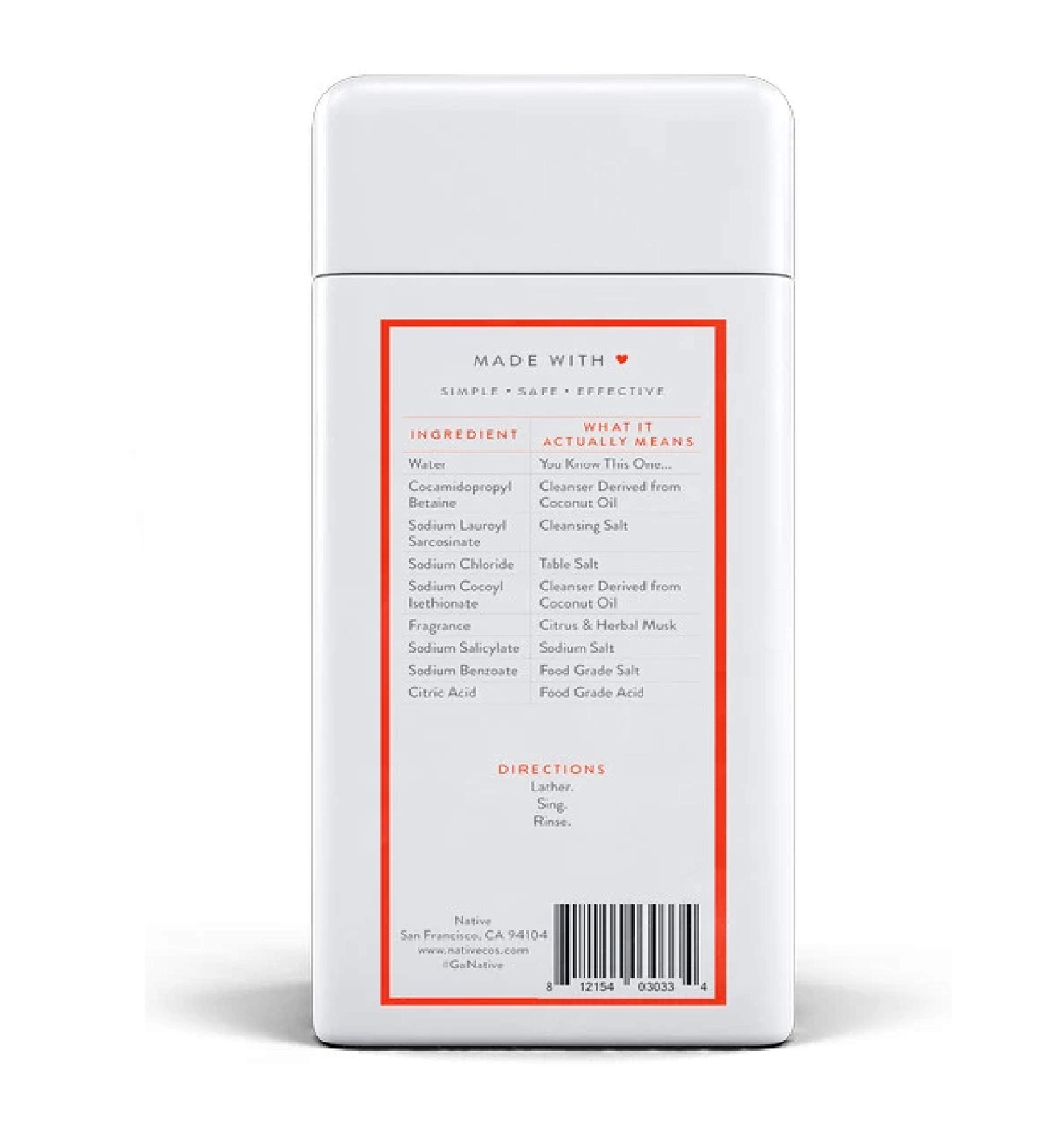 Foto 4 pulgar | Gel De Baño Nativo Con Cítricos Y Almizcle Herbal, 340 Ml, Piel Sensible - Venta Internacional.