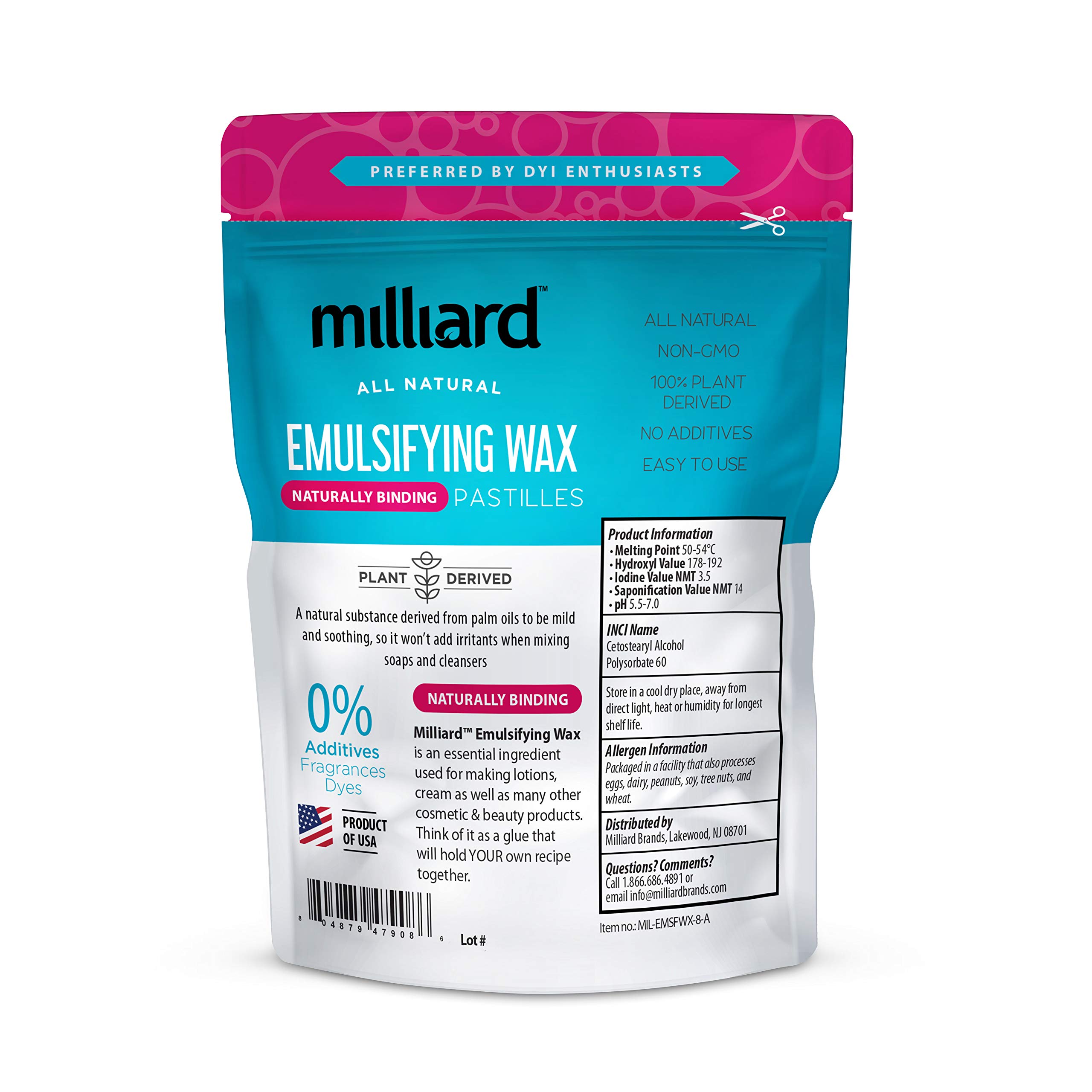 Foto 3 pulgar | Cera Emulsionante Milliard, Cera Emulsionante Sin Ogm, Nf Pastilles - Venta Internacional.