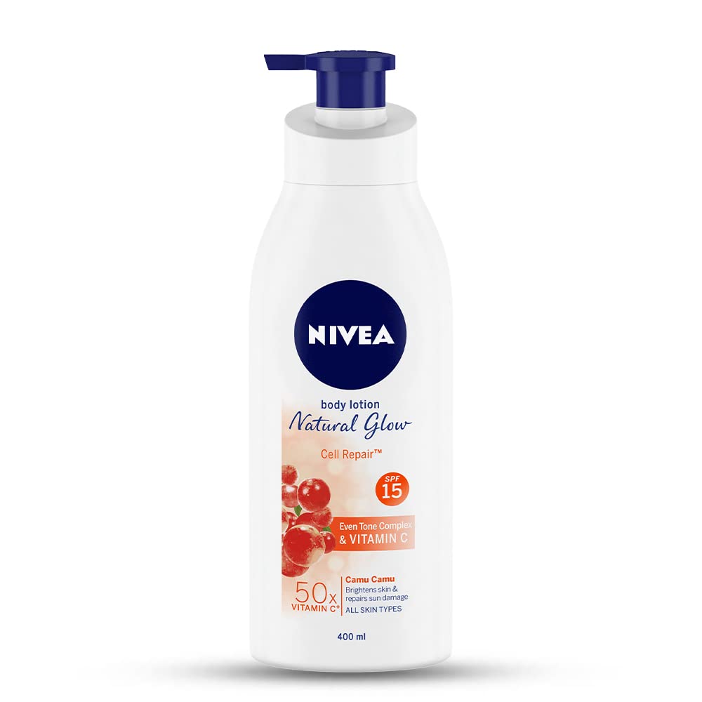 Loción Corporal Nivea Natural Glow Cell Repair Spf 15 400 Ml - Venta Internacional.