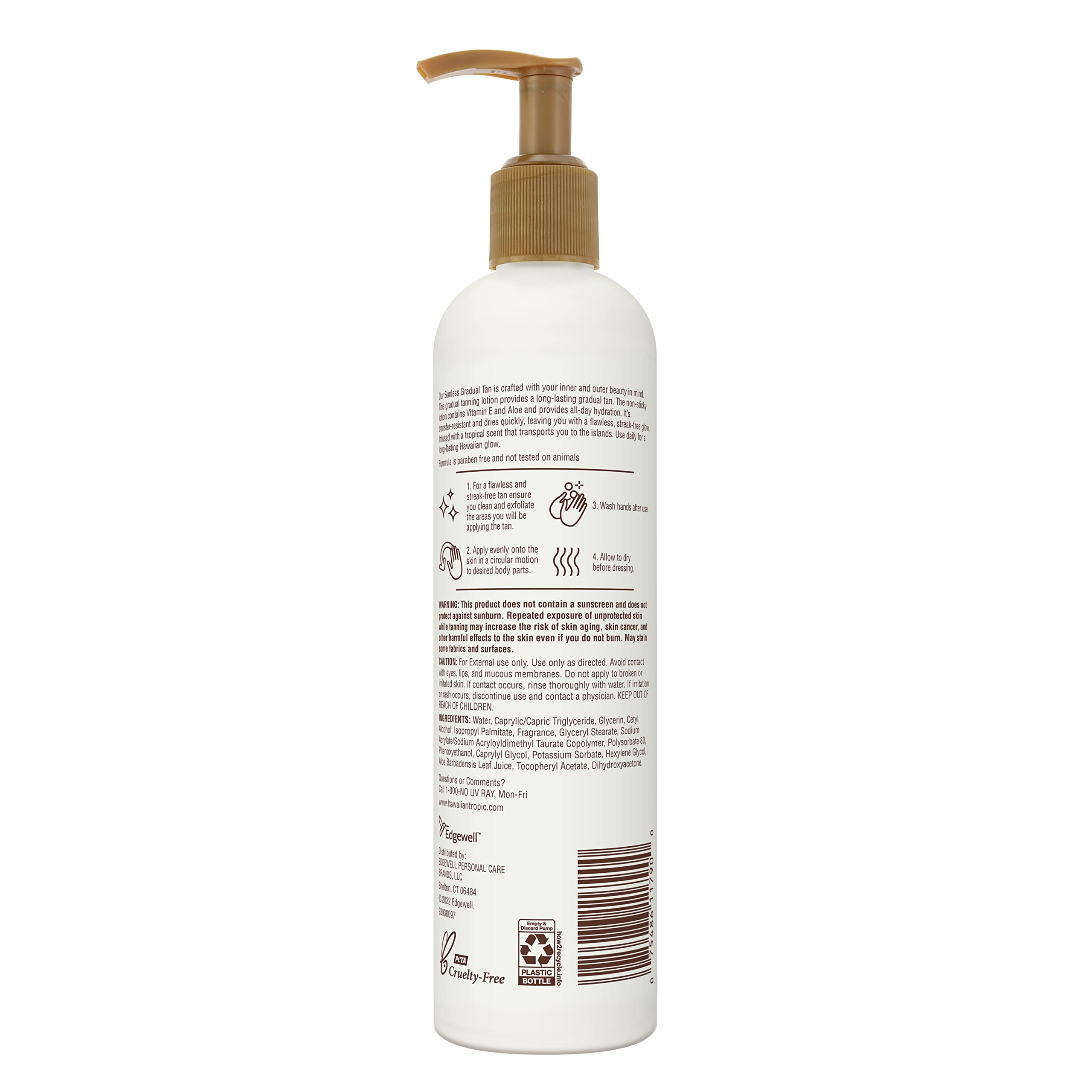 Foto 3 pulgar | Loción Bronceadora Sin Sol Hawaiian Tropic Gradual Tan 375 Ml - Venta Internacional.