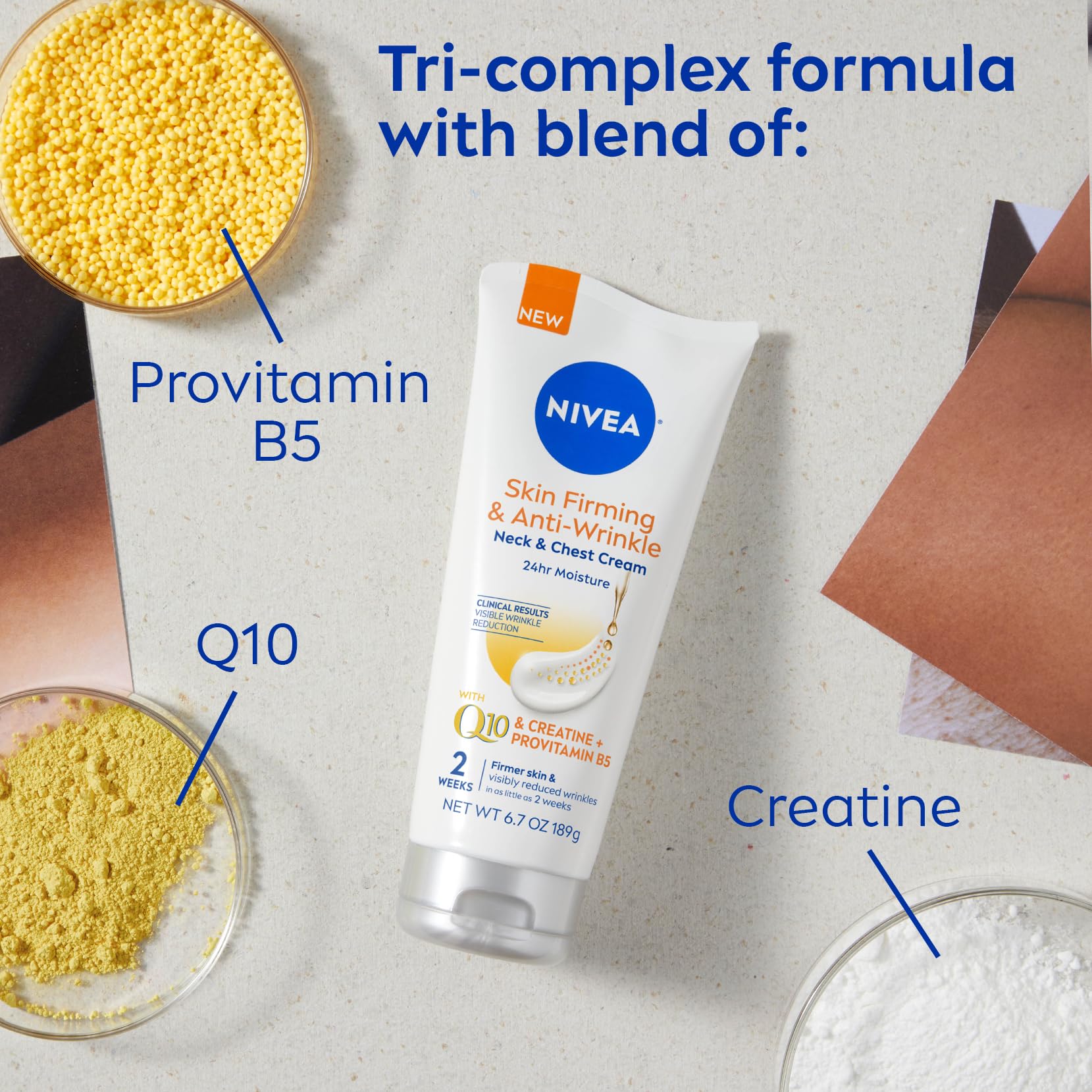 Foto 4 pulgar | Crema Nivea, Reafirmante, Antiarrugas, Cuello Y Pecho, 200 Ml - Venta Internacional.