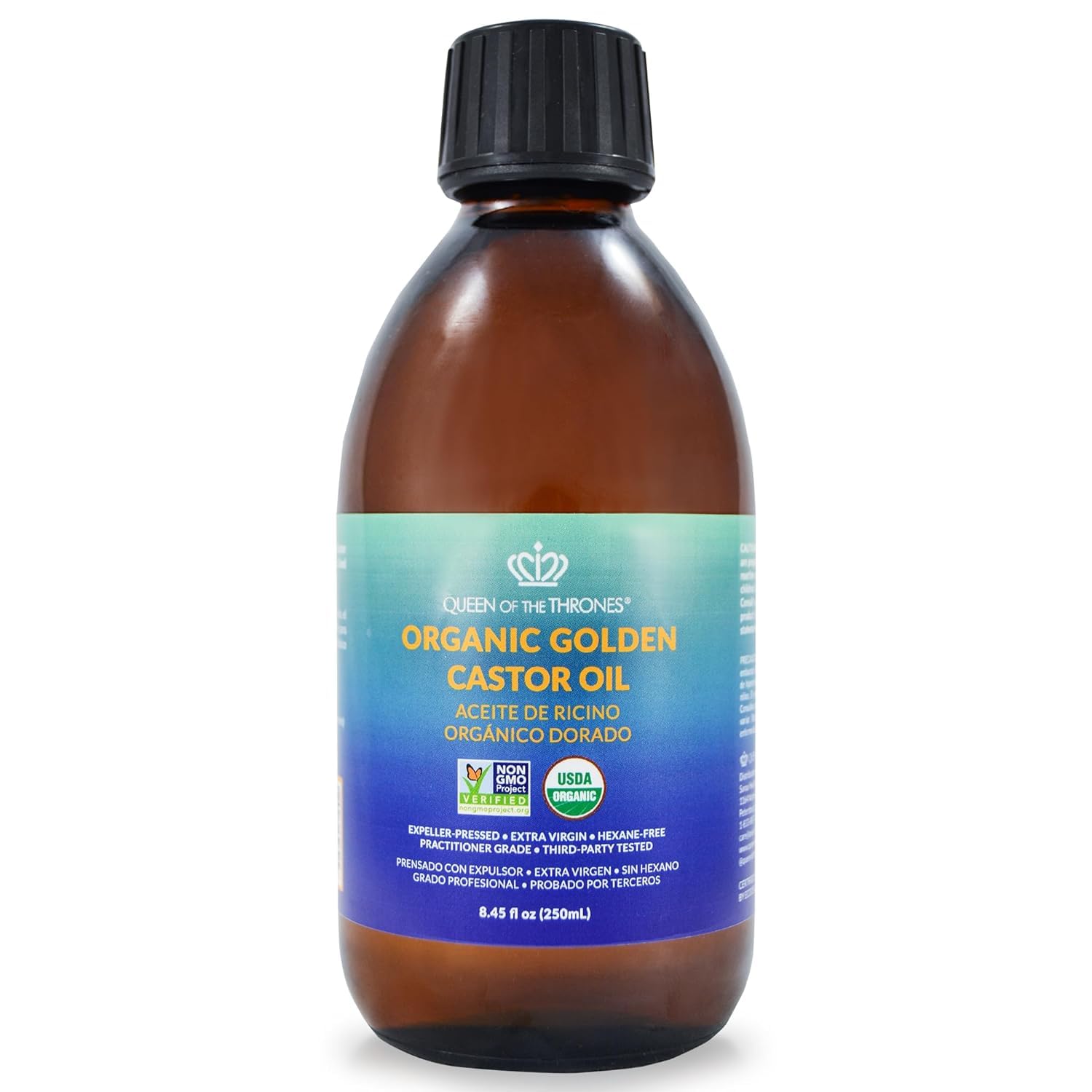 Foto 2 pulgar | Aceite De Ricino Queen Of The Thrones Organic Golden 250 Ml - Venta Internacional.