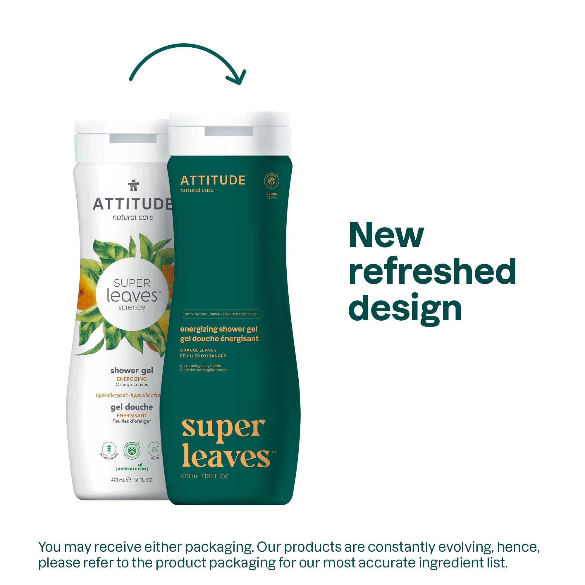 Foto 3 pulgar | Gel De Baño Attitude Orange Leaves 473 Ml Ewg Verified Vegan - Venta Internacional.
