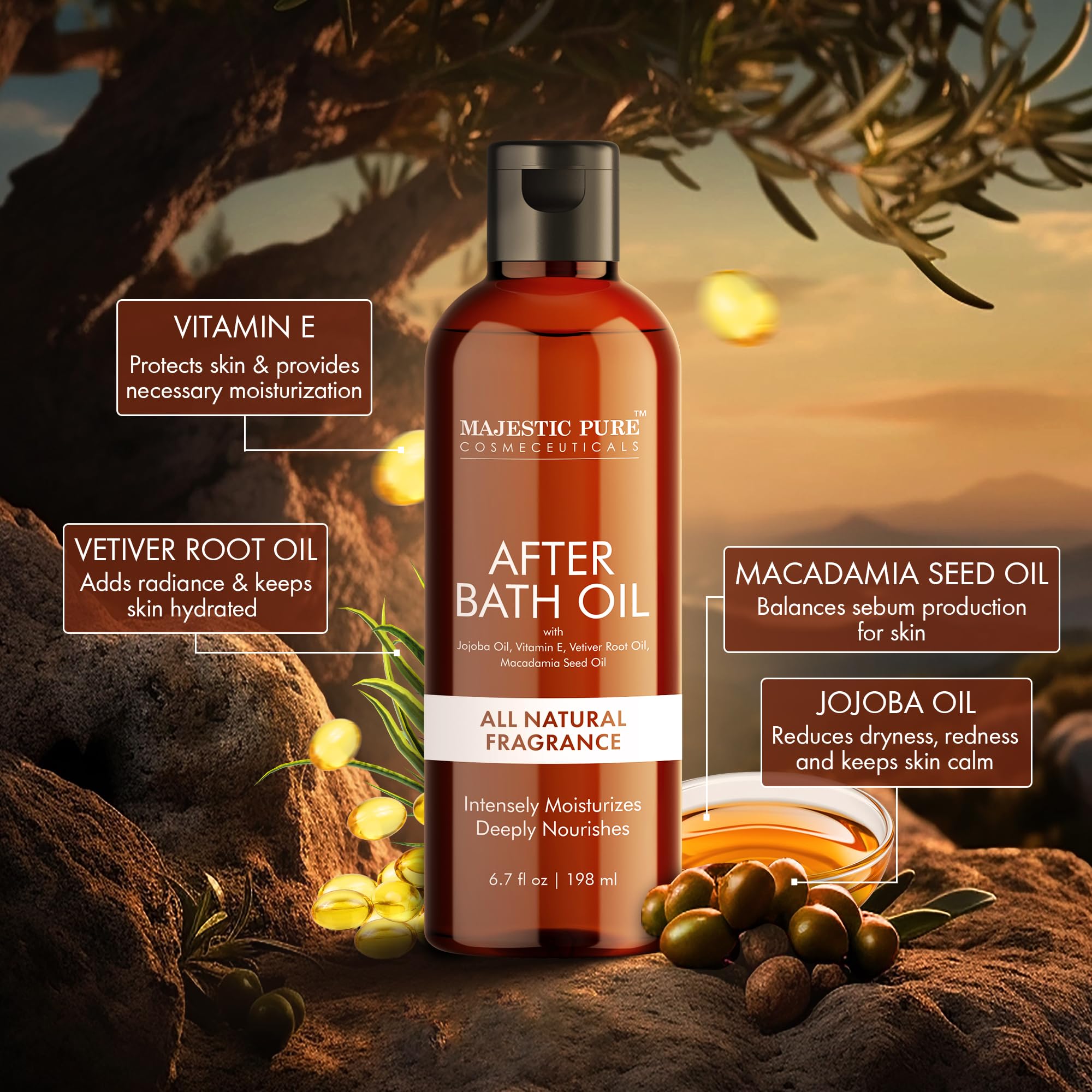 Foto 4 pulgar | Aceite Para Después Del Baño Majestic Pure Repair Para Piel Seca, 200 Ml - Venta Internacional.