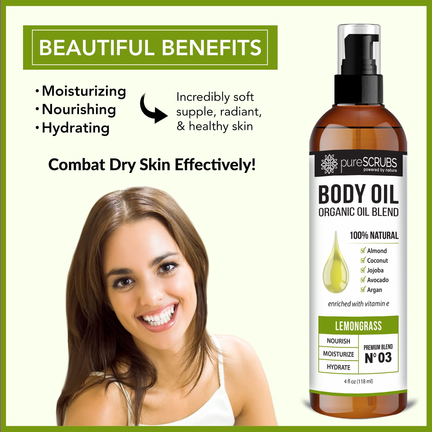 Foto 4 pulgar | Aceite Corporal Purescrubs Ultra Hidratante Lemongrass 120 Ml - Venta Internacional.