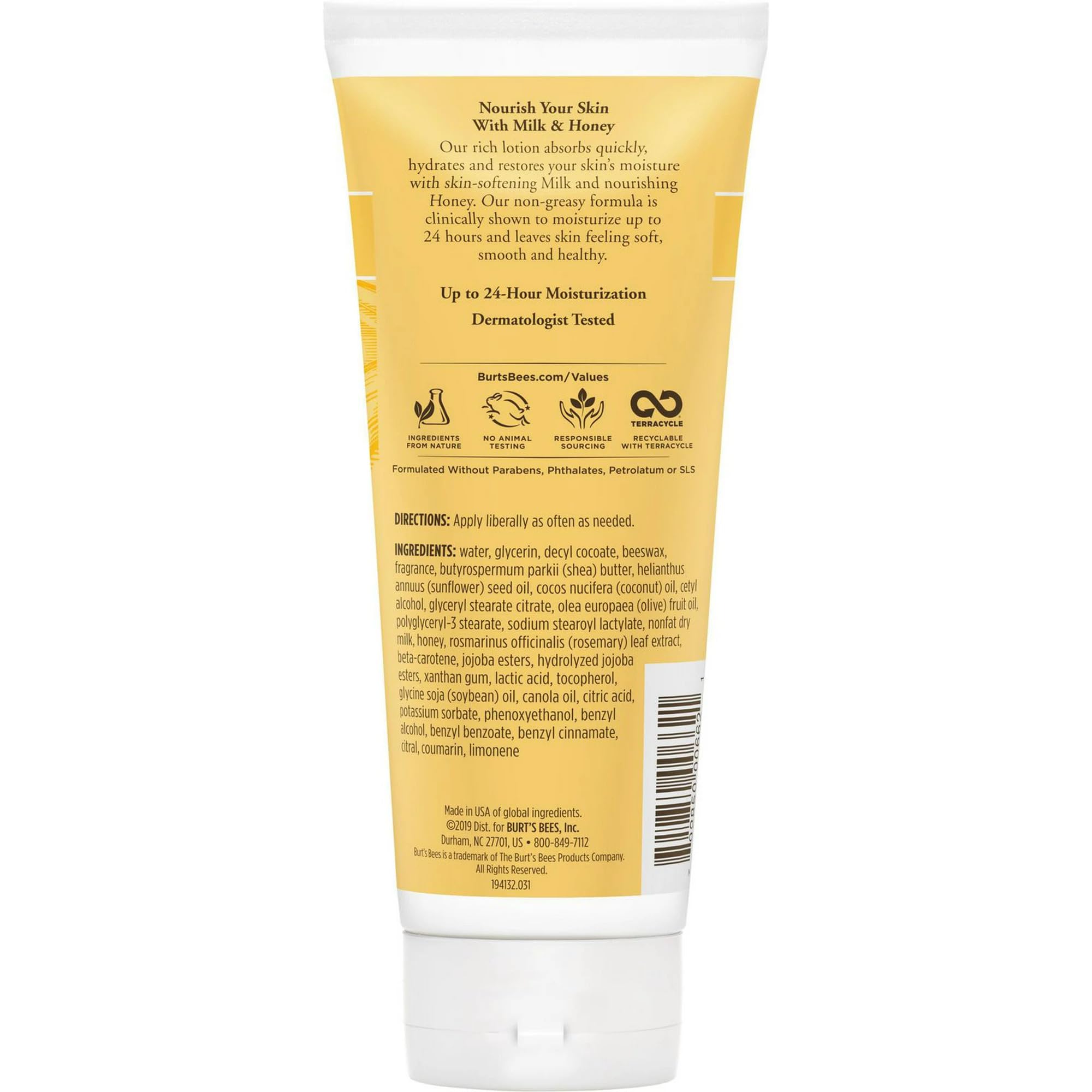 Foto 3 pulgar | Loción Corporal Burt's Bees, Leche Y Miel Naturalmente Nutritivas, 180 Ml - Venta Internacional.