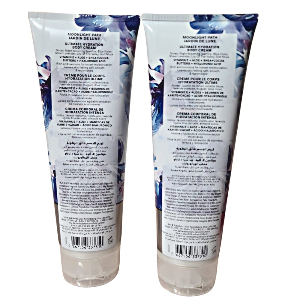 Foto 5 pulgar | Crema Corporal Bath & Body Works Moonlight Path Ultra Shea 240 Ml X2 - Venta Internacional.