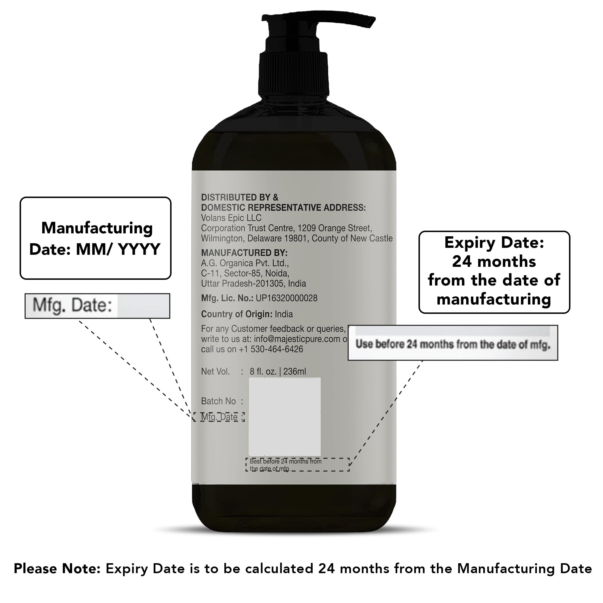 Foto 6 | Aceite De Semilla De Uva Majestic Pure, Puro Y Natural, 480 Ml - Venta Internacional.