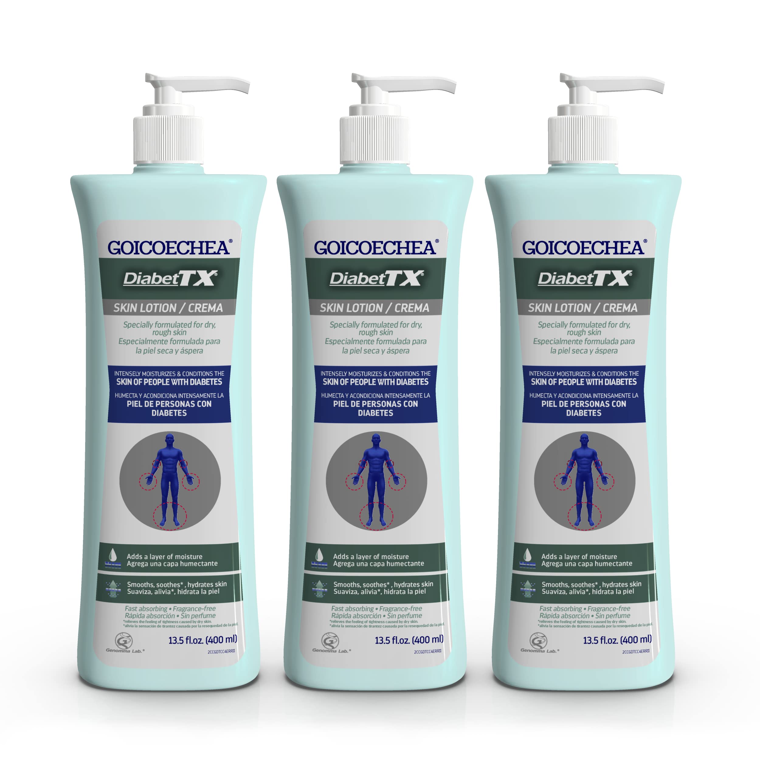 Gel Hidratante Goicoechea Diabet Tx Para Piel Seca, 400 Ml (paquete De 3) - Venta Internacional.
