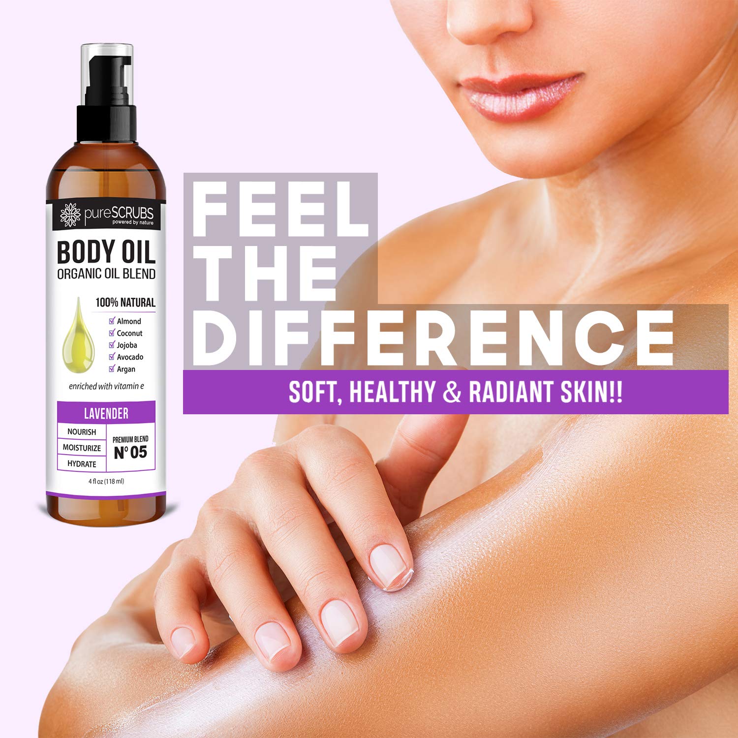 Foto 6 pulgar | Aceite Corporal En Aerosol Purescrubs Ultra Hidratante Lavanda 120 Ml - Venta Internacional.