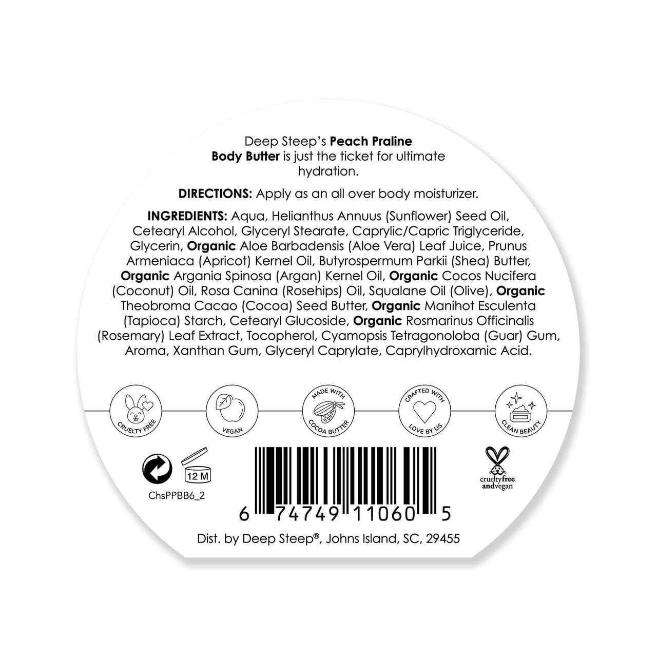 Foto 4 pulgar | Manteca Corporal Deep Steep Peach Praliné 180 Ml - Venta Internacional.