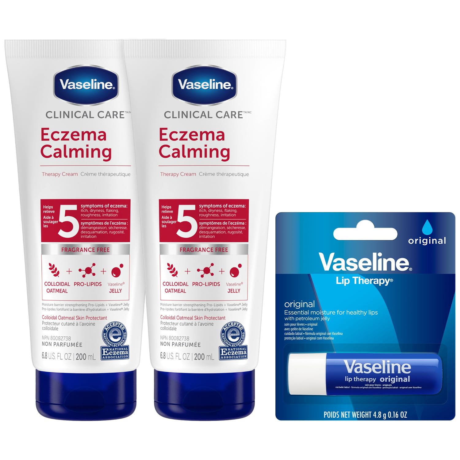 Foto 2 pulgar | Loción Y Bálsamo Labial, Vaselina, Tratamiento Calmante Para Eccema, Paquete De 2 - Venta Internacional.