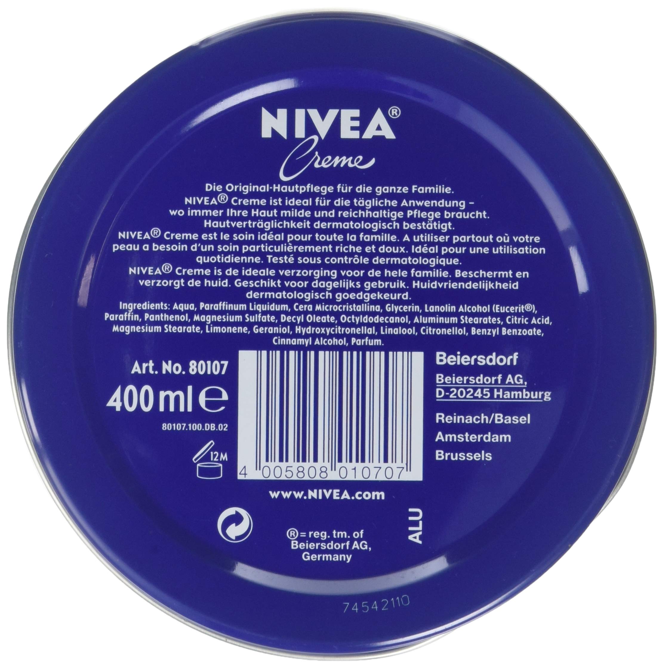 Foto 3 pulgar | Crema Hidratante Nivea Creme Hidratante Para Todo El Cuerpo, 400 Ml, Paquete X3 - Venta Internacional.