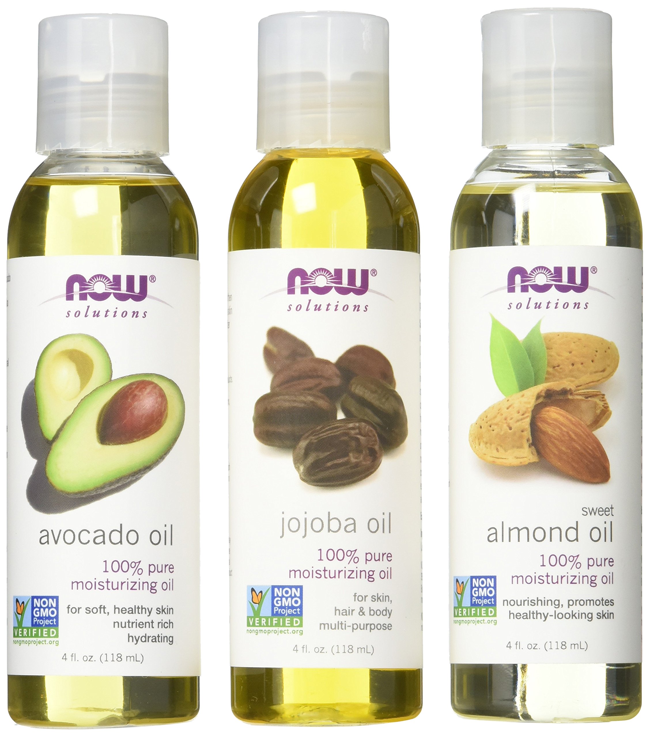 Foto 2 pulgar | Muestras De Aceites Hidratantes Now Foods: Almendras Dulces, Aguacate Y Jojoba - Venta Internacional.
