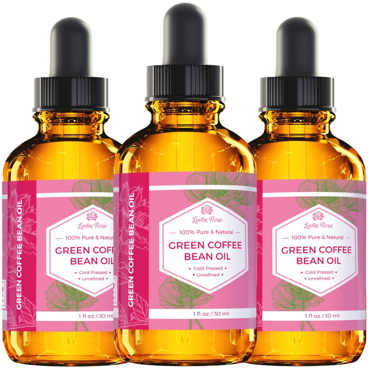 Foto 8 pulgar | Grano De Café Oil Leven Rose Green, 30 Ml, 100% Natural Y Puro - Venta Internacional.