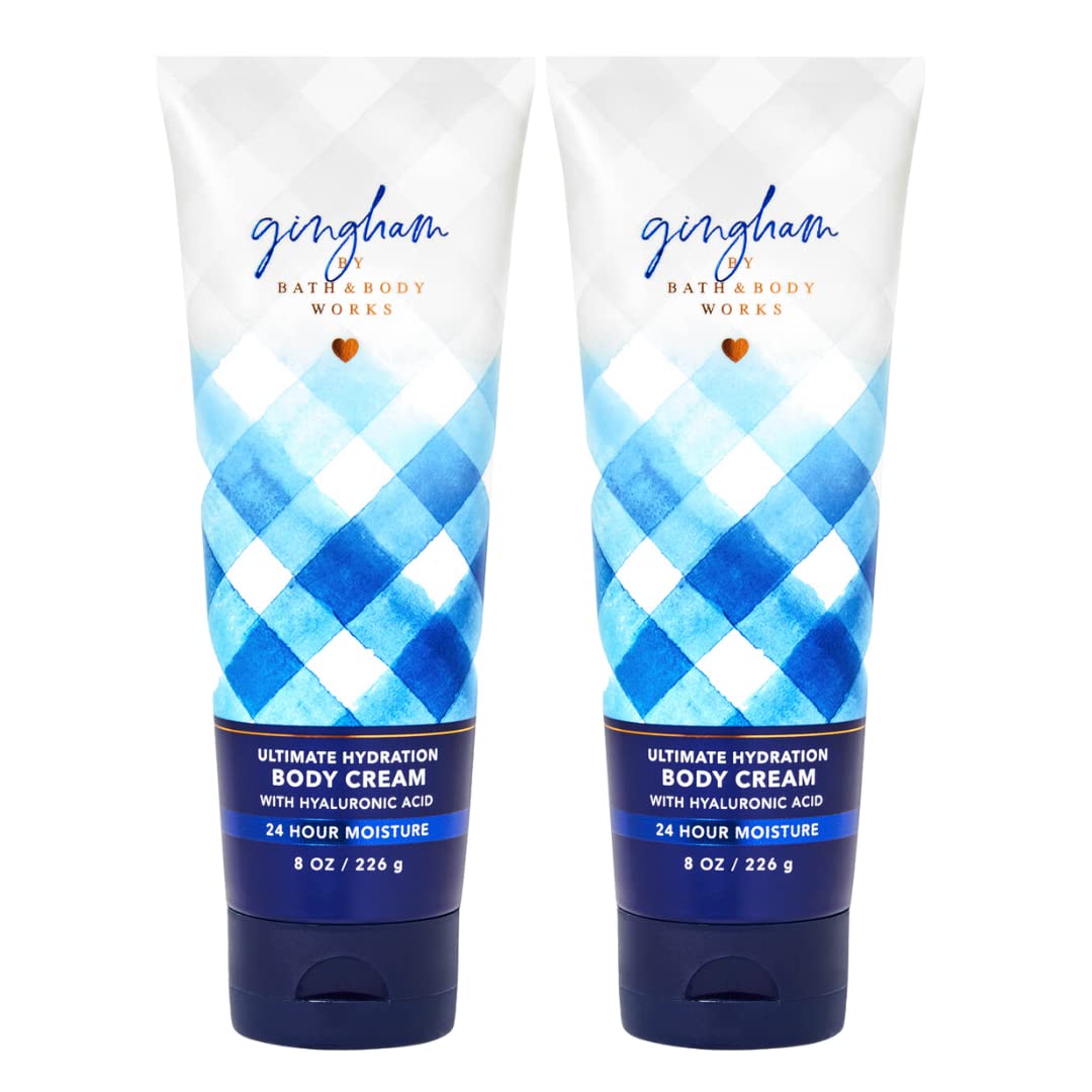 Foto 2 pulgar | Crema Corporal Bath & Body Works Gingham Ultimate Hydration 240 Ml X2 - Venta Internacional.