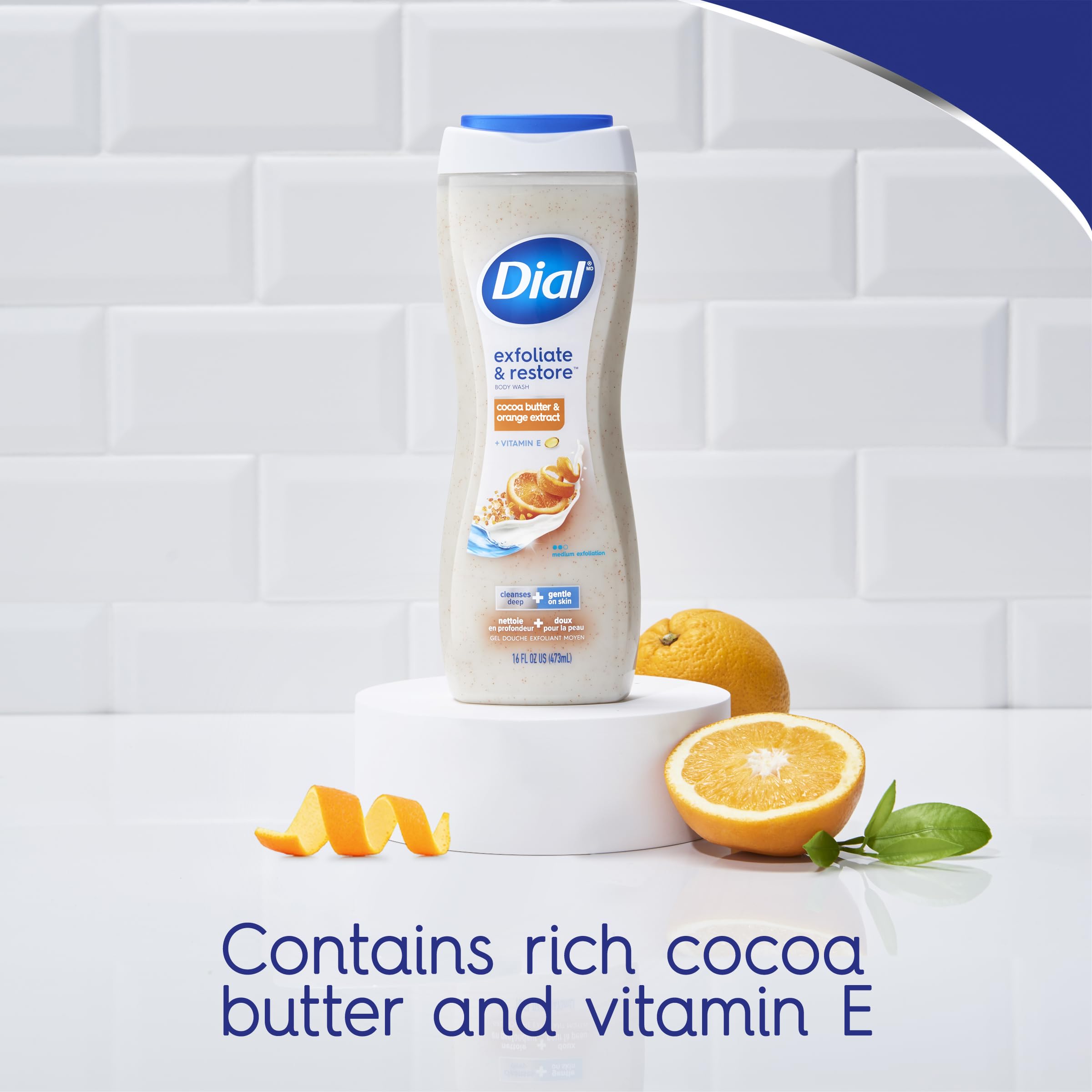 Foto 5 pulgar | Body Wash Dial Con Piel De Naranja Y Manteca De Cacao, 480 Ml (paquete De 4) - Venta Internacional.