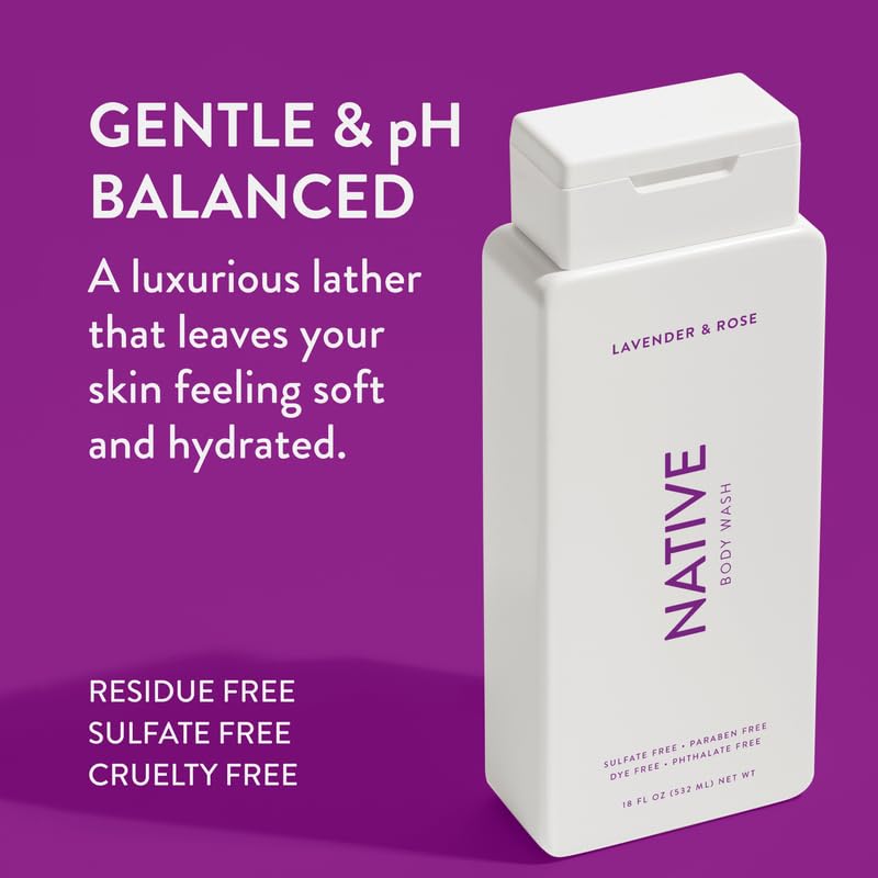 Foto 2 | Gel De Baño Nativo De Lavanda Y Rosa, 532 Ml, Paquete De 2 - Venta Internacional.