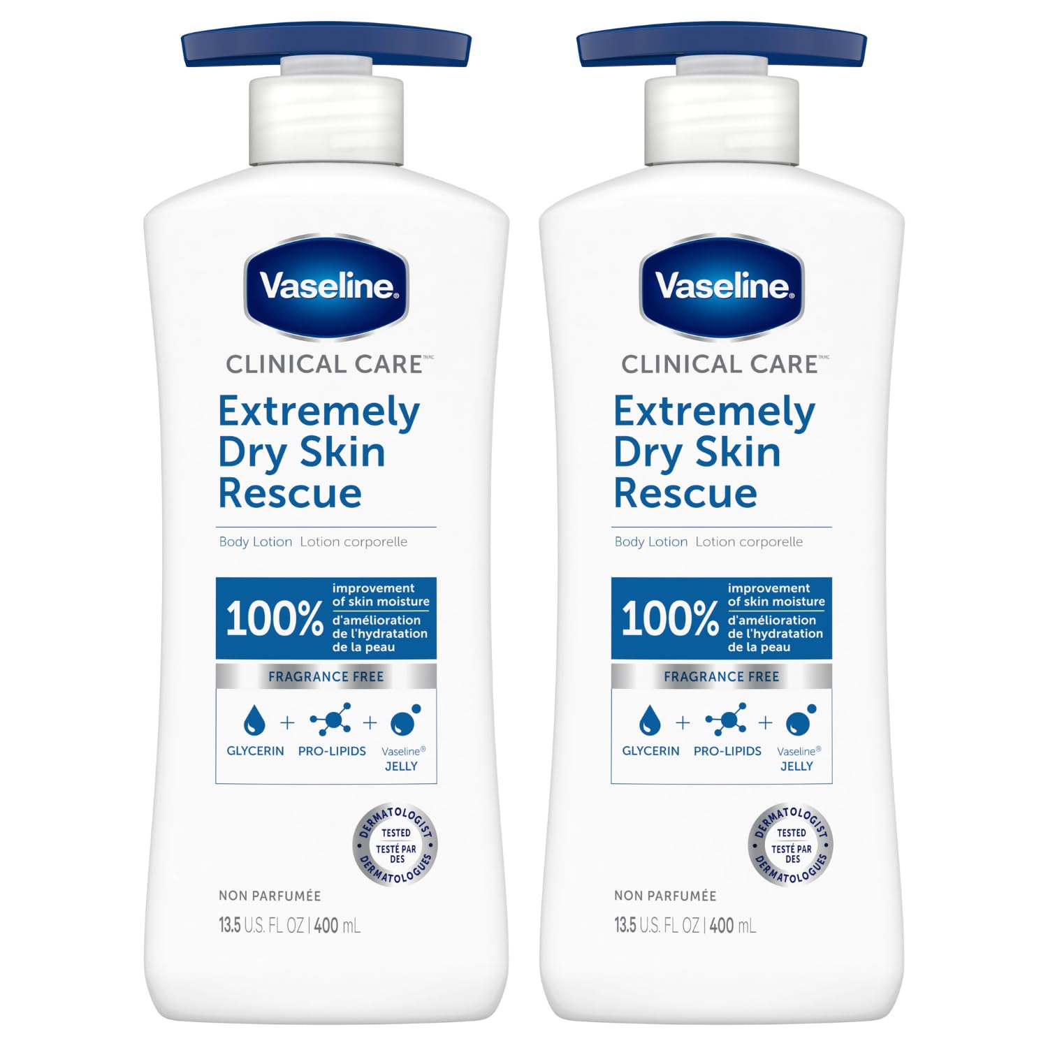 Foto 2 pulgar | Loción Vaseline Clinical Care Para Piel Extremadamente Seca 400 Ml X2 - Venta Internacional.