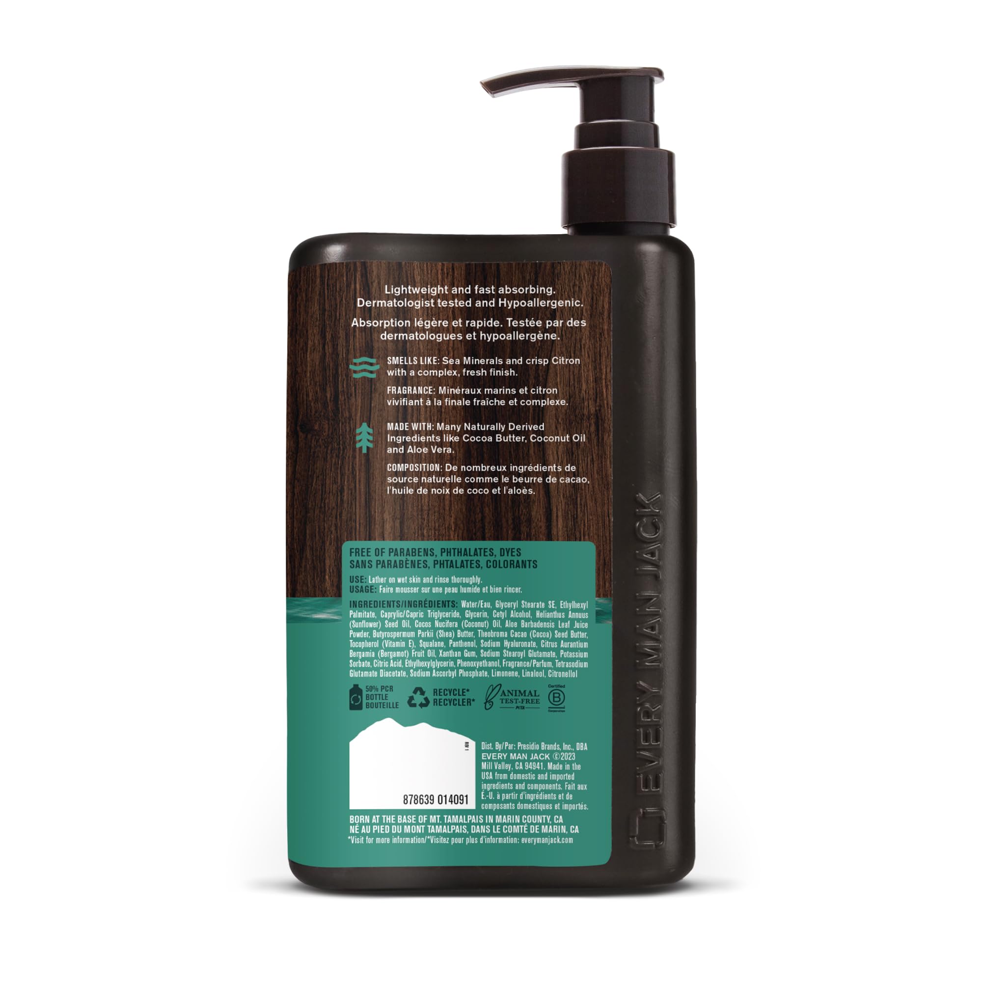 Foto 5 pulgar | Loción Para Manos Y Cuerpo Every Man Jack Sea Minerals + Citron 400 Ml - Venta Internacional.