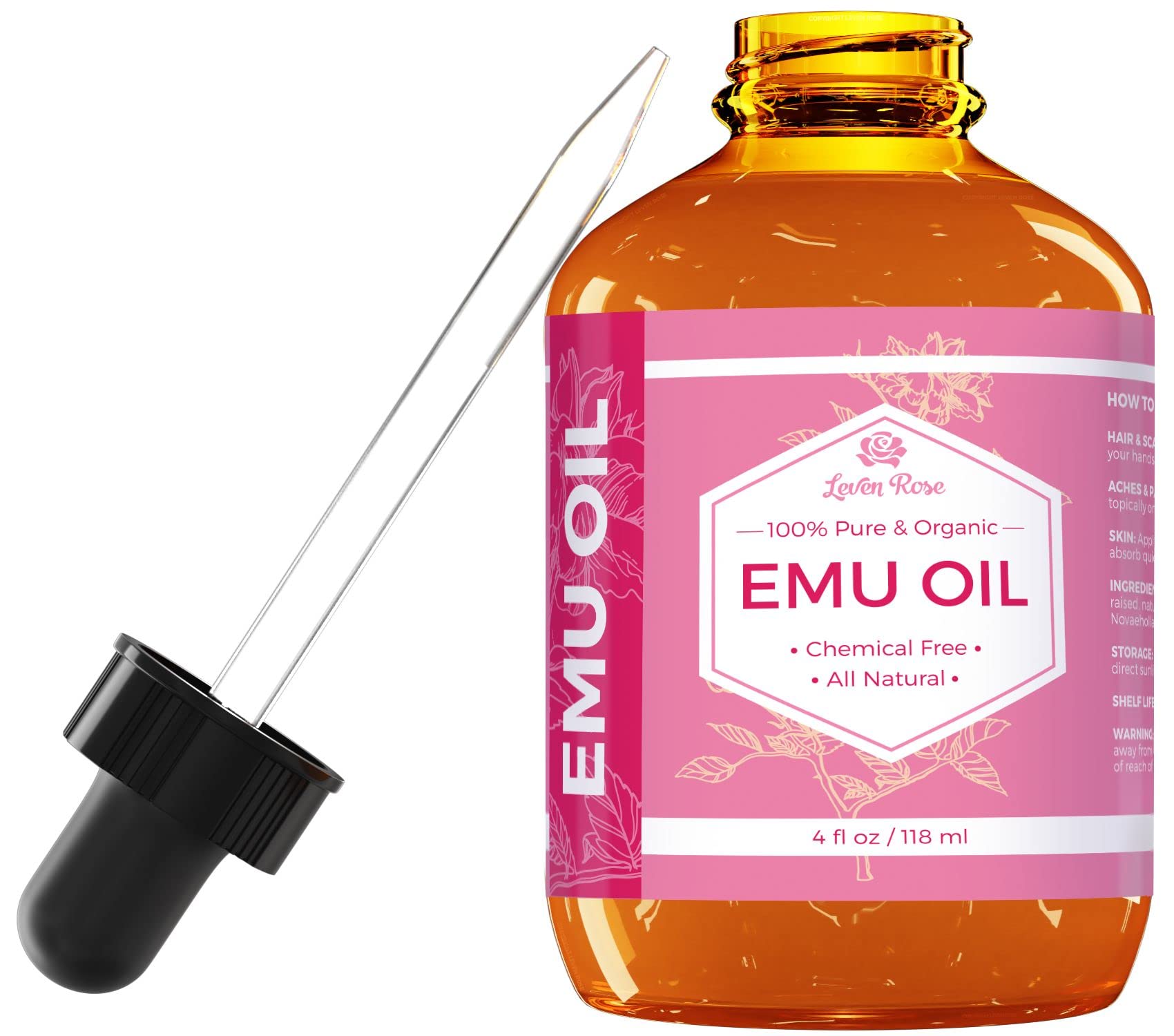 Foto 2 pulgar | Aceite De Emú Leven Rose, Hidratante 100% Puro Y Natural Para Cabello, 120 Ml - Venta Internacional.