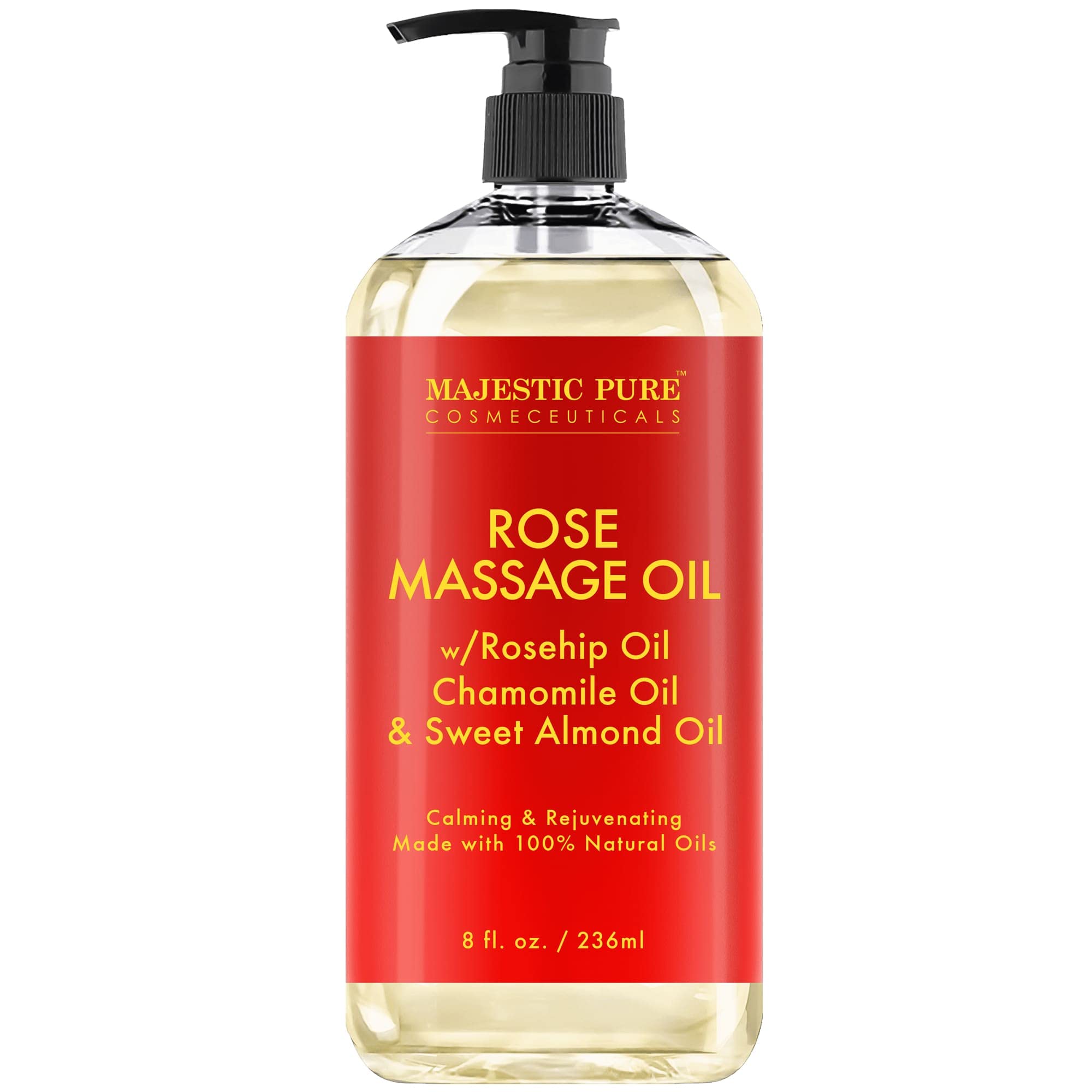 Foto 1 | Aceite De Masaje Majestic Pure Rose, Hidratante, 240 Ml, Para El Cuidado De La Piel - Venta Internacional.