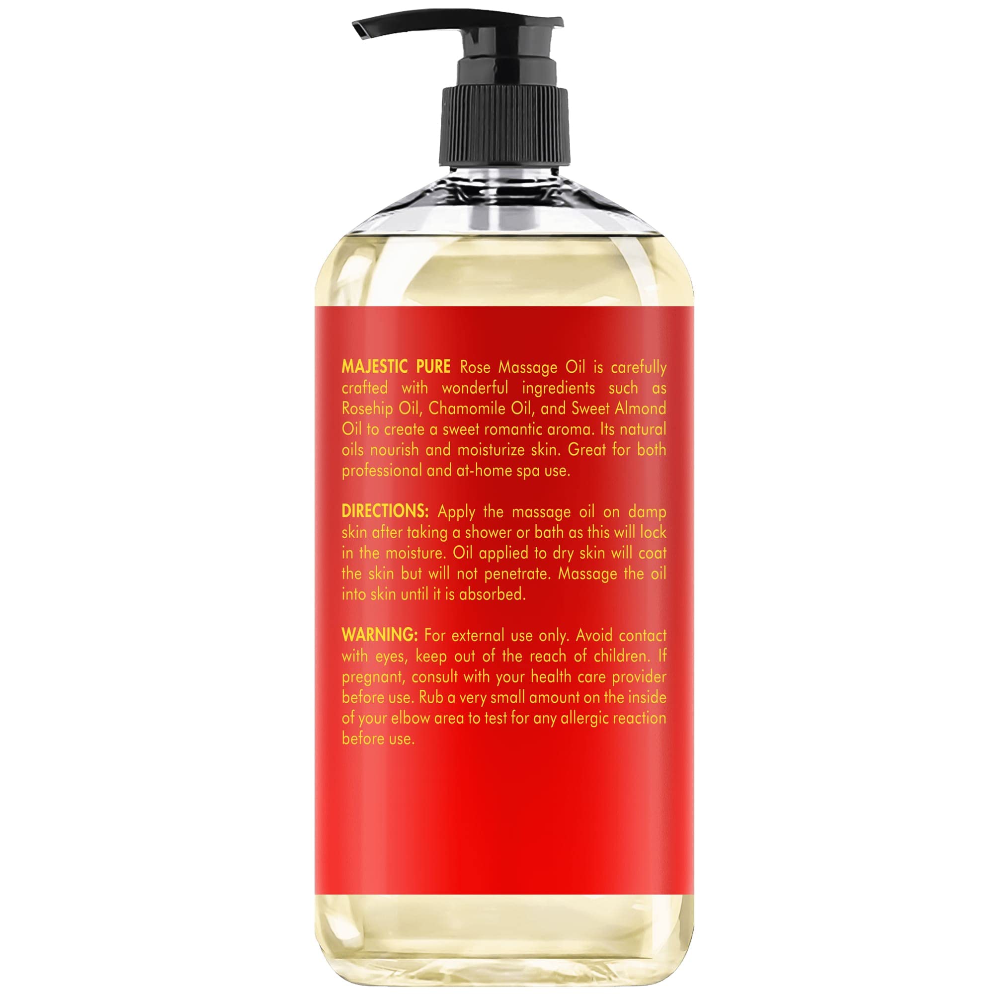 Foto 2 | Aceite De Masaje Majestic Pure Rose, Hidratante, 240 Ml, Para El Cuidado De La Piel - Venta Internacional.