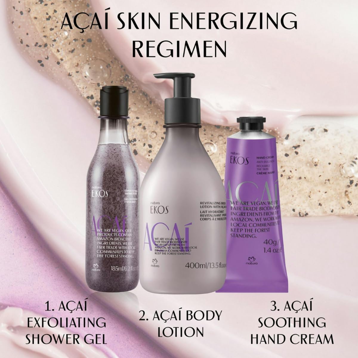 Foto 8 pulgar | Loción Corporal Natura Ekos Açaí Revitalizante 400ml Vegan - Venta Internacional.