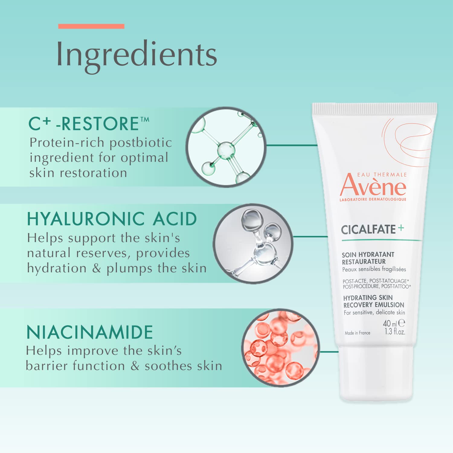 Foto 5 pulgar | Emulsión Eau Thermale Avène Cicalfate+ Hidratante 30 Ml - Venta Internacional.