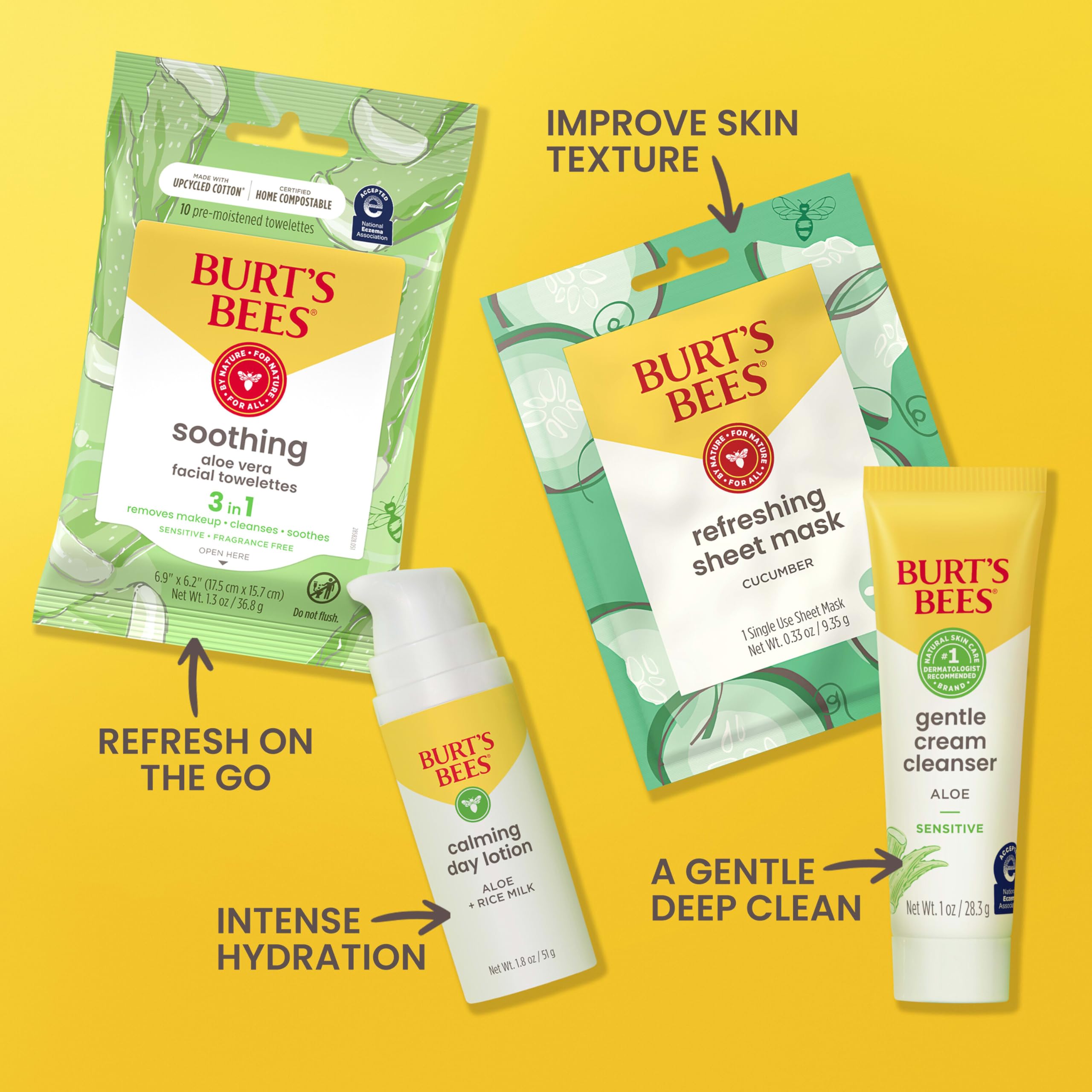 Foto 4 | Set para el Cuidado de la Piel Burt's Bees Gentle To-Go con Limpiador y Loción - Venta Internacional