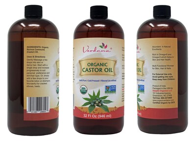 Foto 2 | Aceite de Ricino Verdana Organic 946 Ml sin Refinar - Venta Internacional