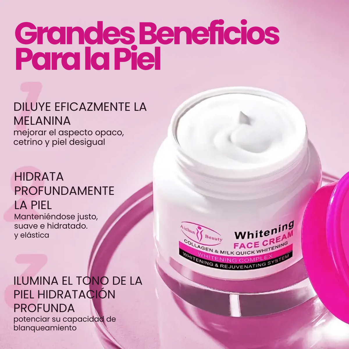 Foto 4 pulgar | Crema Facial Hidratante Colágeno Anti Manchas Oscuras