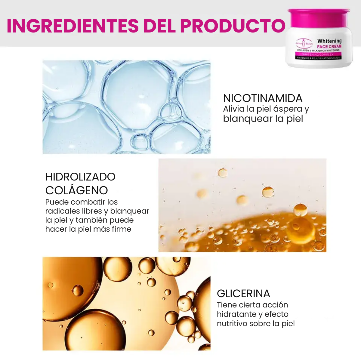 Foto 6 pulgar | Crema Facial Hidratante Colágeno Anti Manchas Oscuras