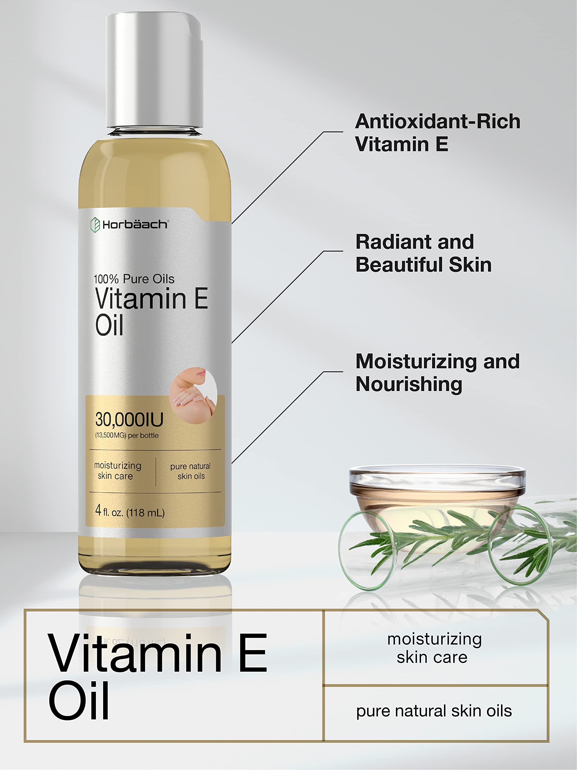 Foto 3 | Aceite Corporal Horbaach de Vitamina E de 118 ml-Venta Internacional