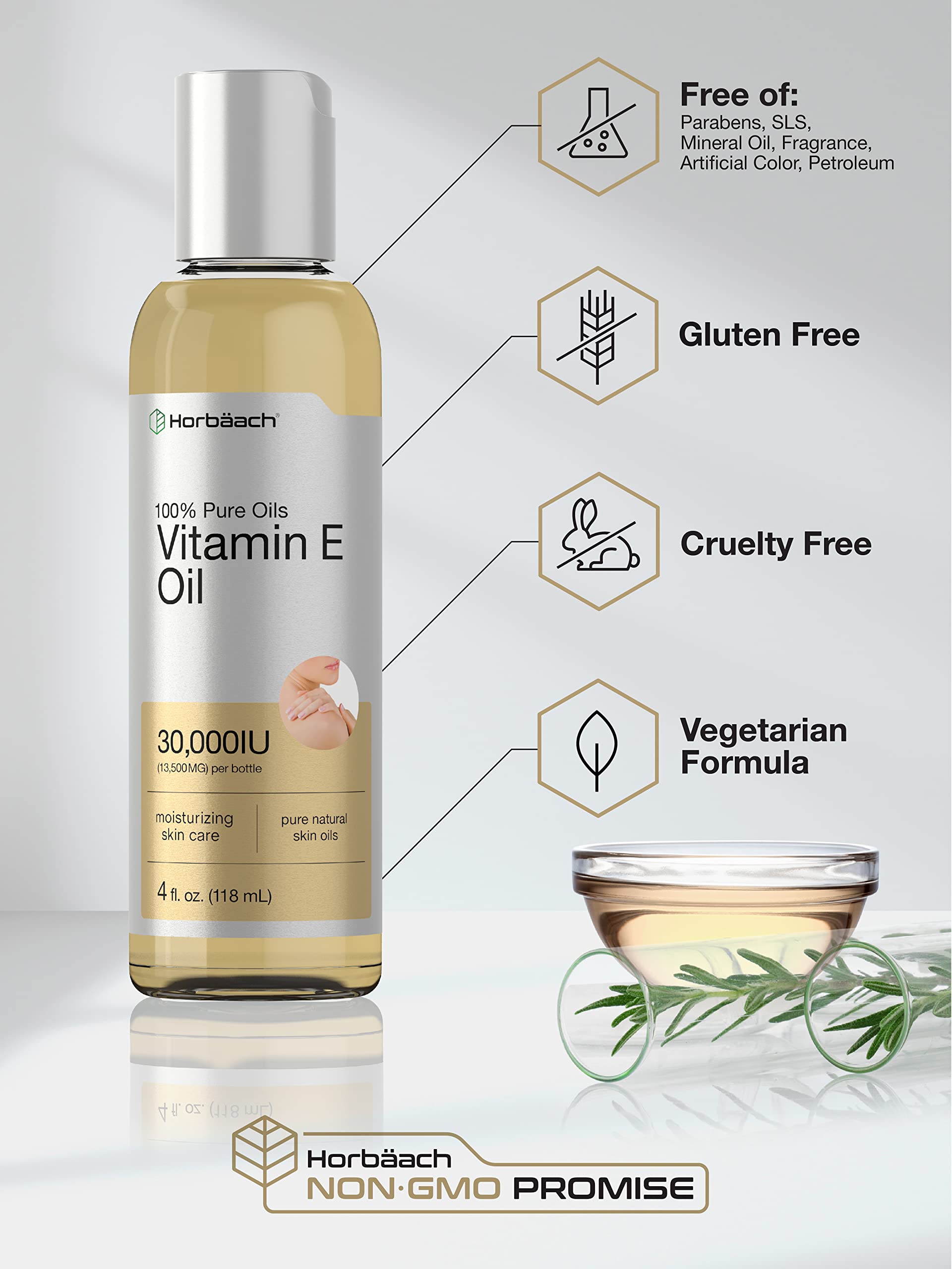 Foto 4 | Aceite Corporal Horbaach de Vitamina E de 118 ml-Venta Internacional