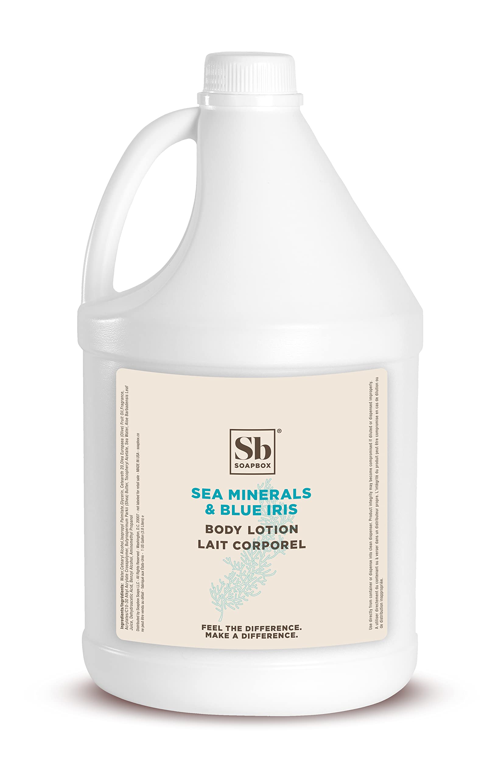 Foto 1 | Loción Corporal Soapbox Sea Minerals & Blue Iris Vegan 3.78 L - Venta Internacional.