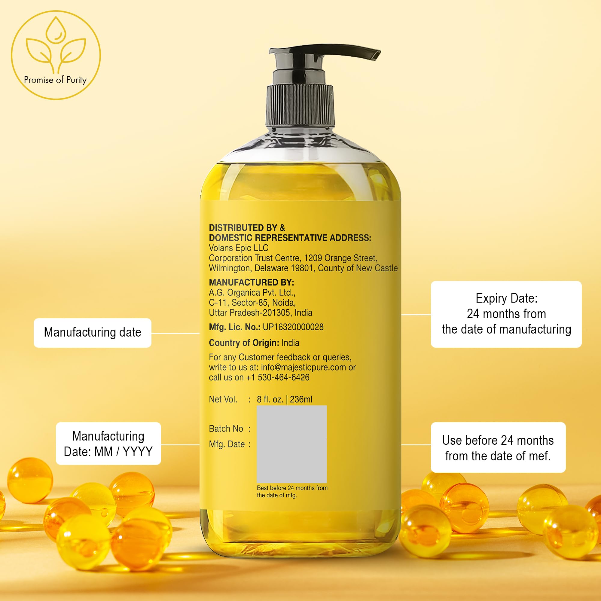 Foto 8 pulgar | Aceite Majestic Pure de Vitamina E de 236 ml-Venta Internacional