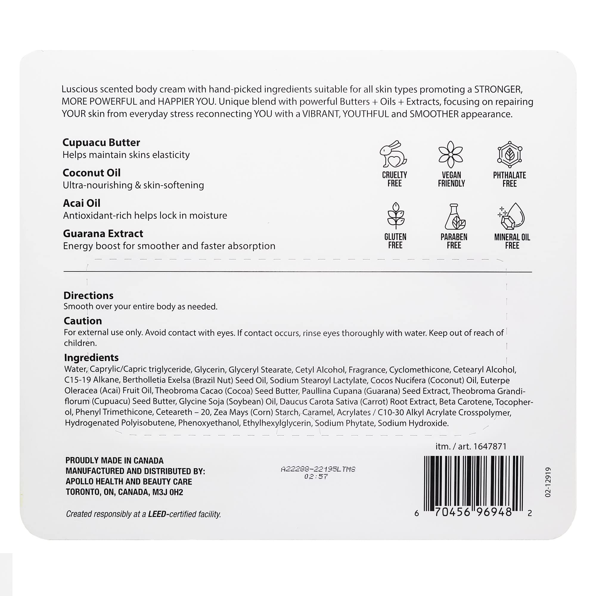 Foto 7 pulgar | Crema de Mantequilla Corporal Nutrius de Mantequilla de Cupuaçu Brasileña 2 Unidades - Venta Internacional